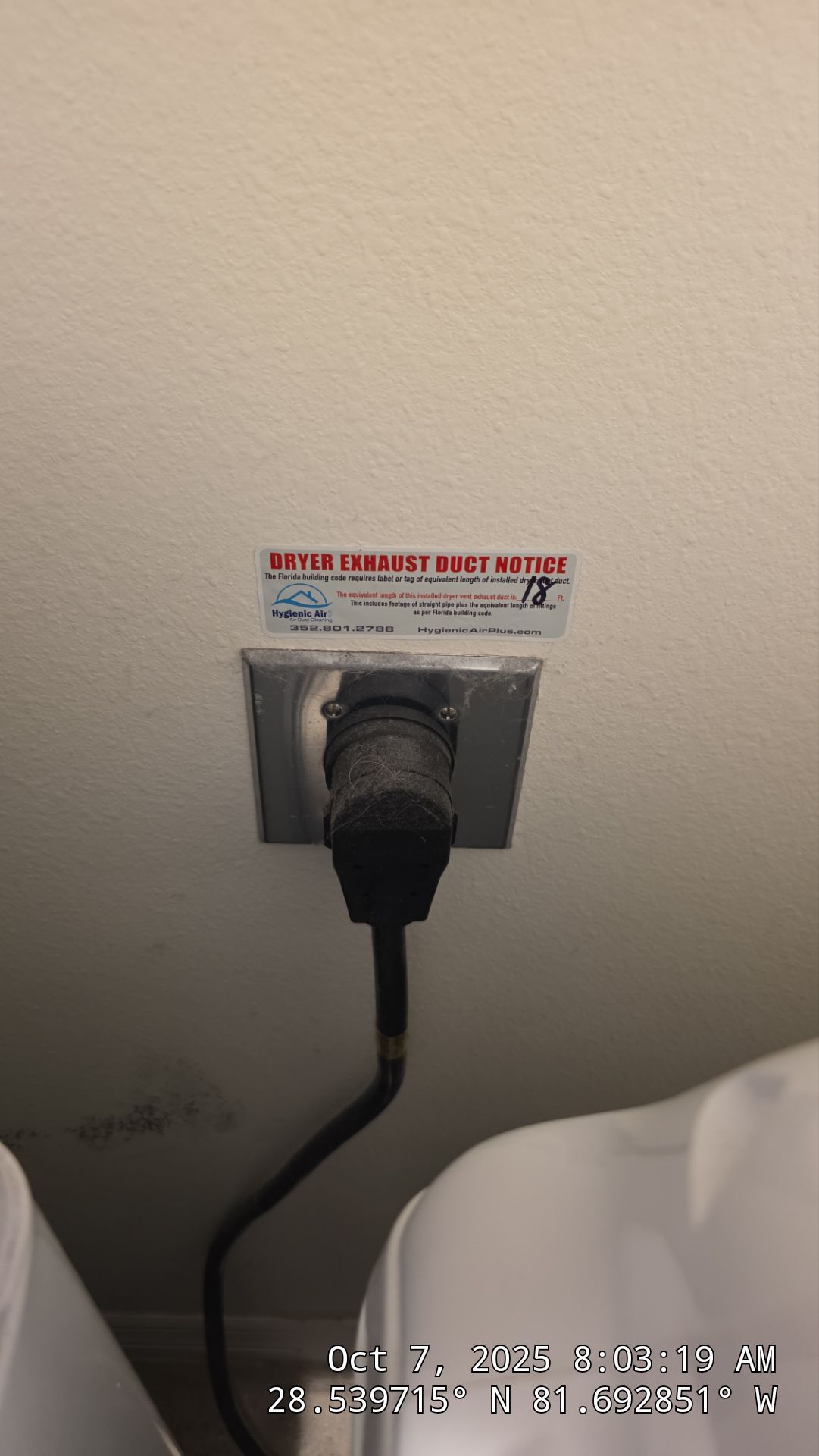 Dryer Vent Cleaning in Clermont by Hygienic Air, Inc