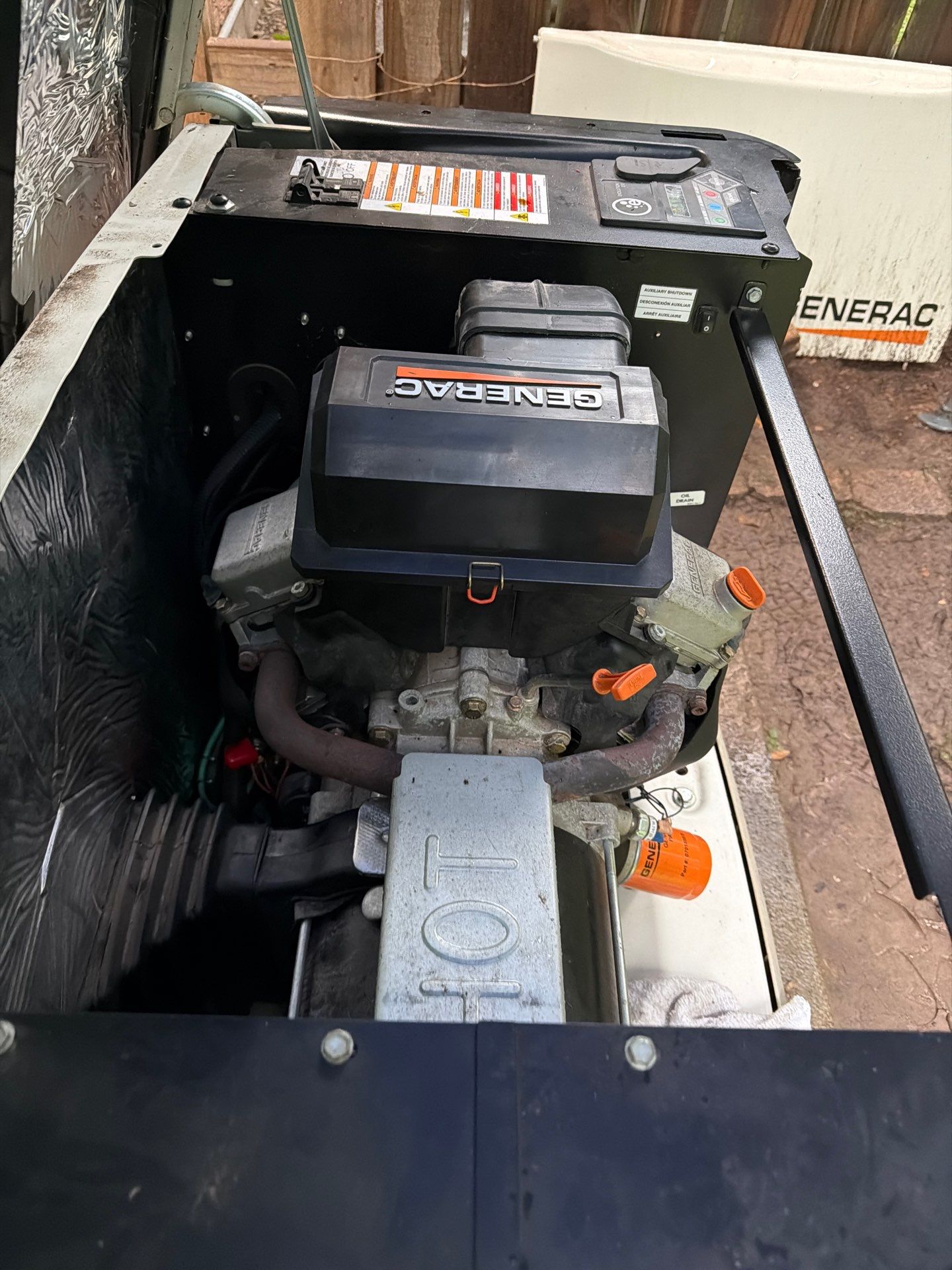 Warranty Covered Engine Replacement on a Generac 22kW Air-Cooled Generator in Houston, TX by GenTex Elite Services