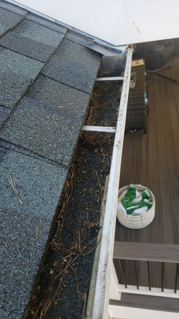 Gutter Cleaning using water by Power Wash Masters LLC