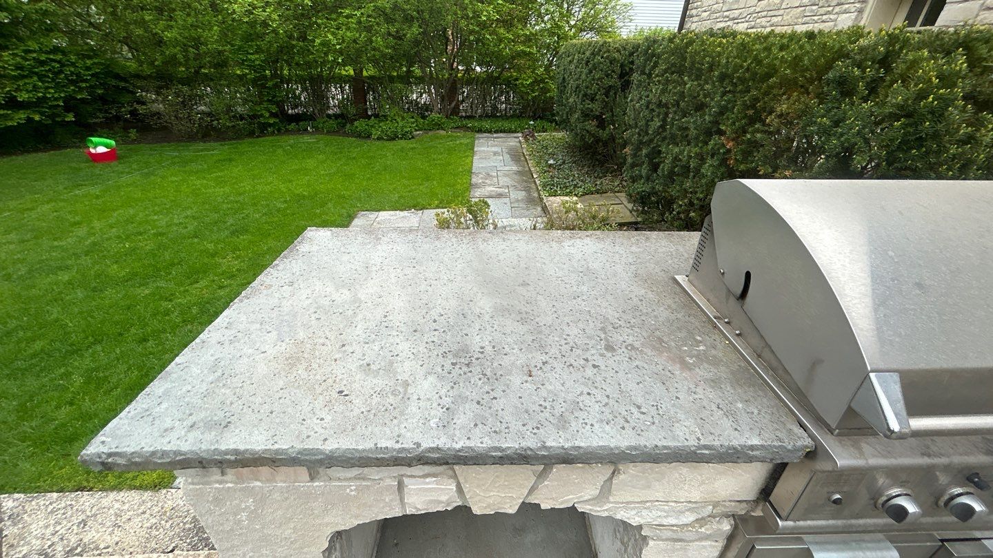 Winnetka, IL bluestone patio cleaning by Northern Power Washing LLC.