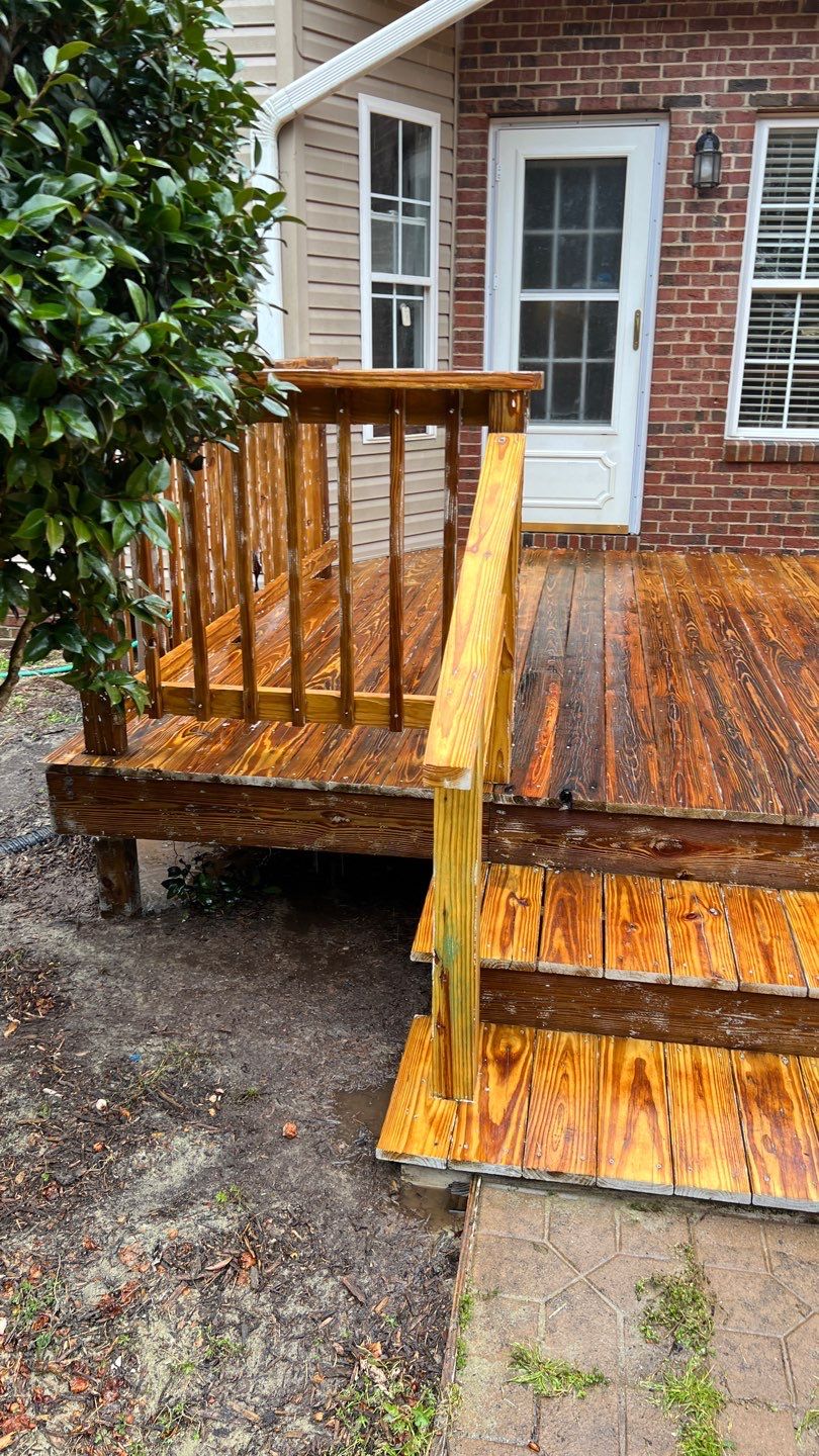 Painted Deck blasted, then sealed by DuraSeal