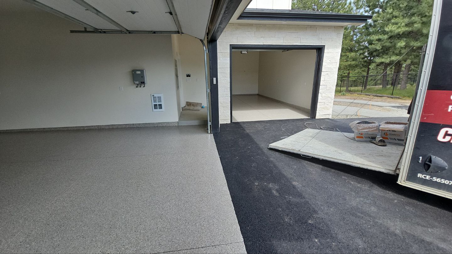 Garage Transformation using Claystone Hybrid by Croc Coatings, LLC