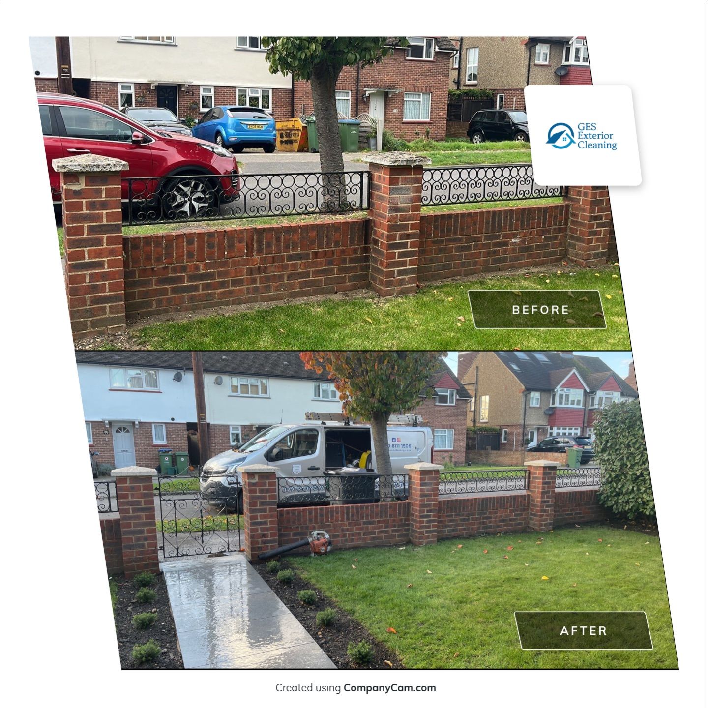 Roof Clean and Coping Stones using Honda 15lpm Low Pressure Washing Machine by Ges Exterior Cleaning ltd