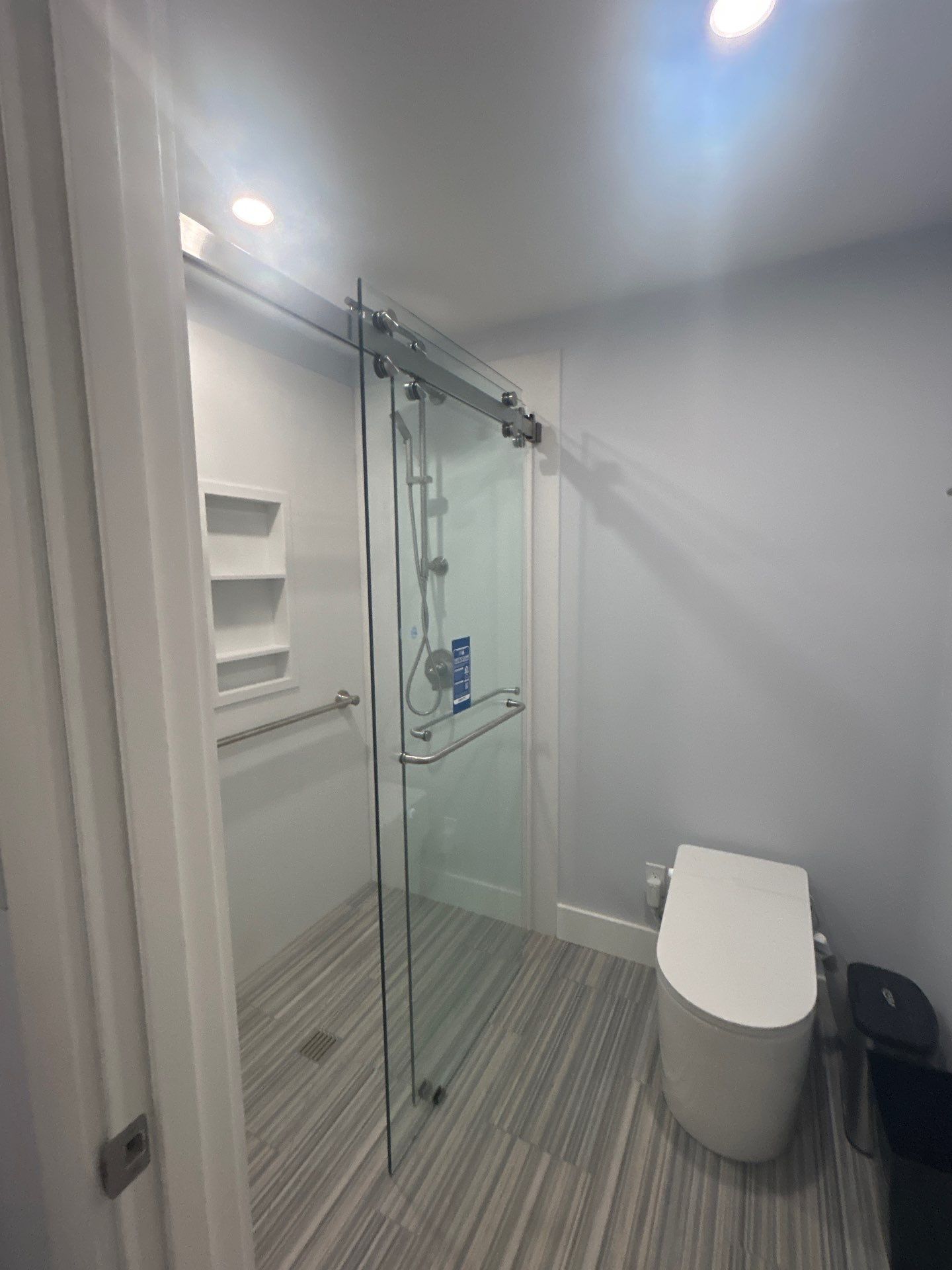 Bathroom Remodel using Tempered Shower Glass by Cheshire Glass Company