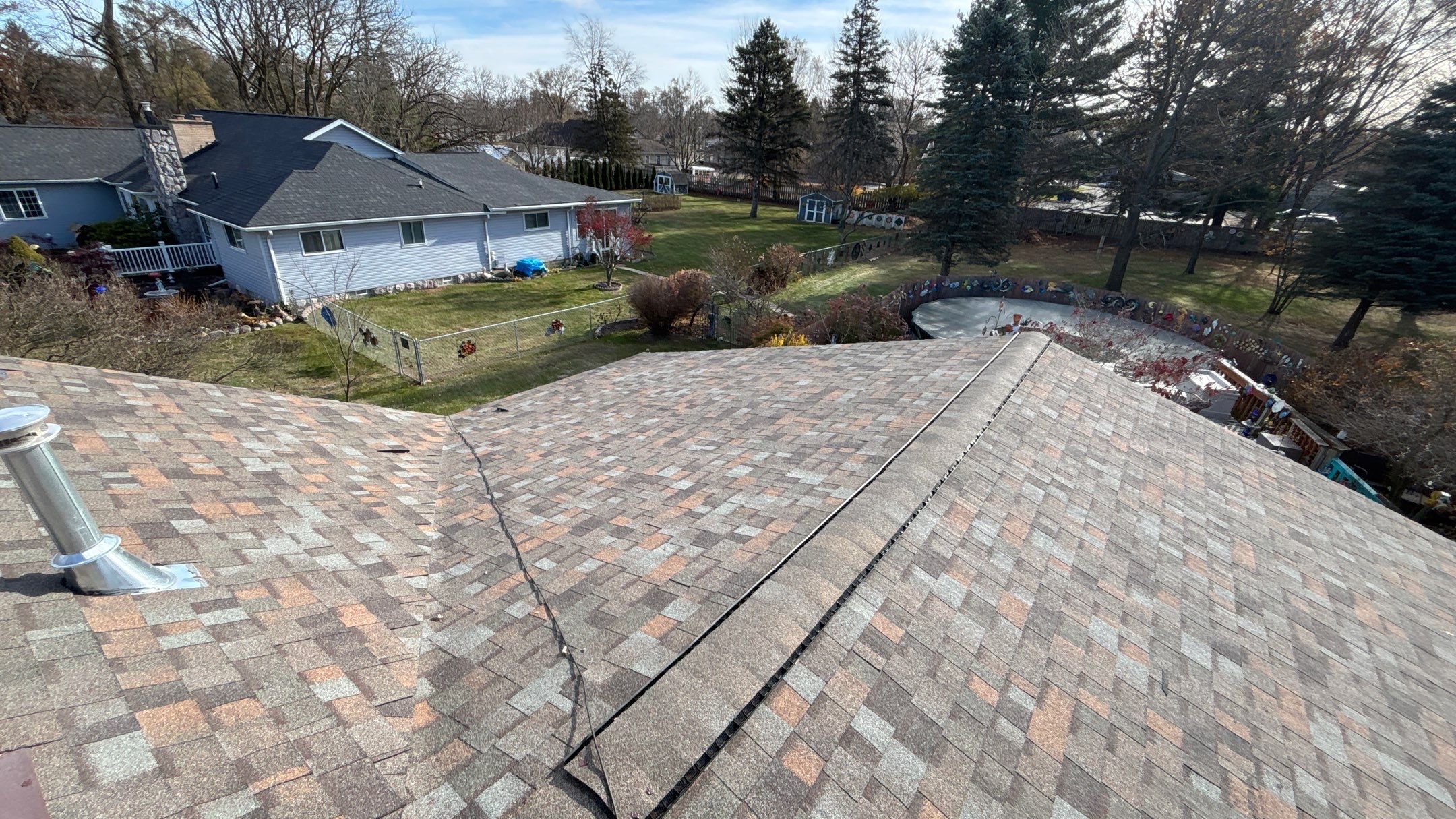Roof Replacement using Owens Corning Aged Copper by 180 Contractors