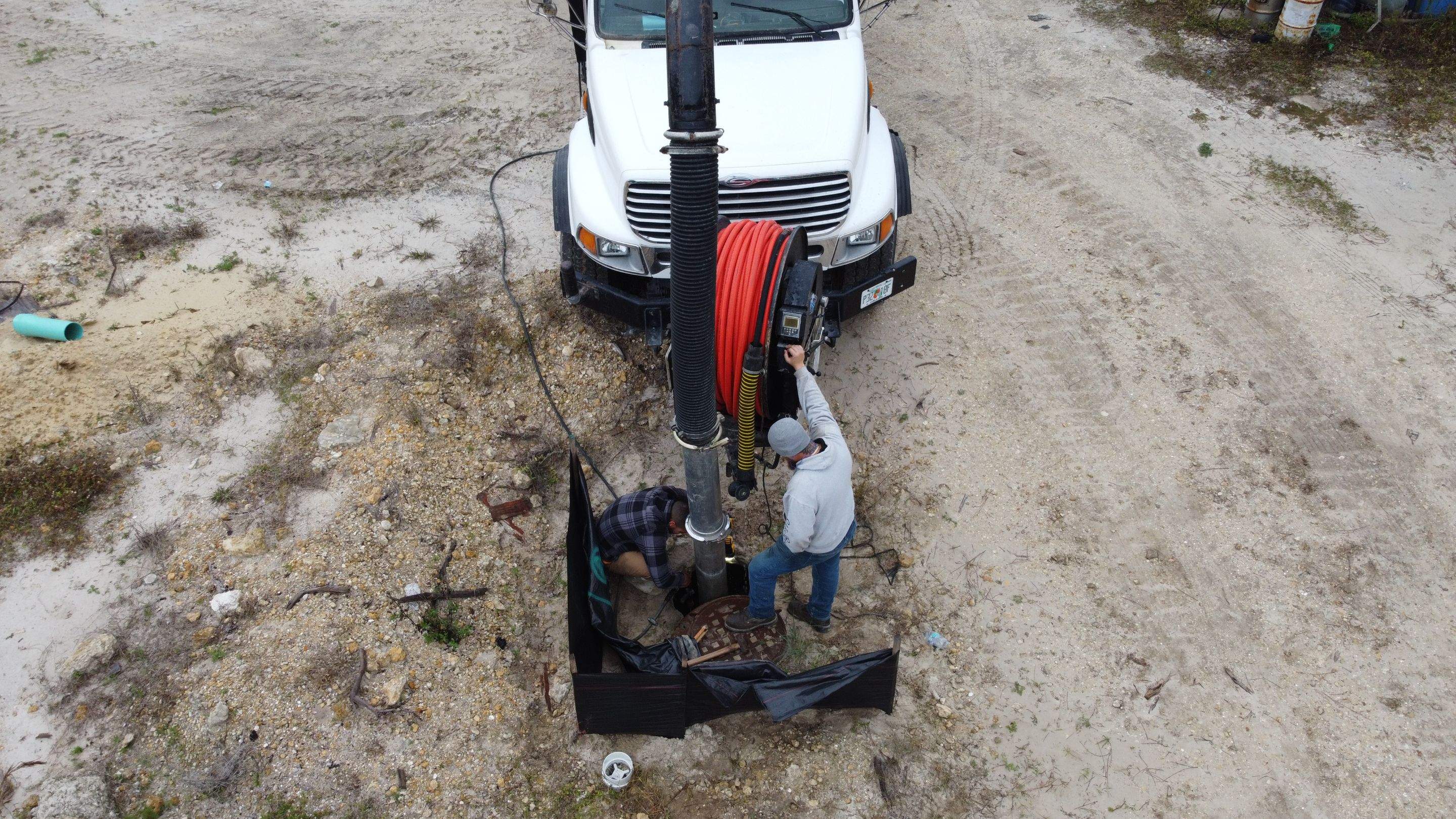 New Residential Construction Community Sewer System Cleaning by APS Power & Water