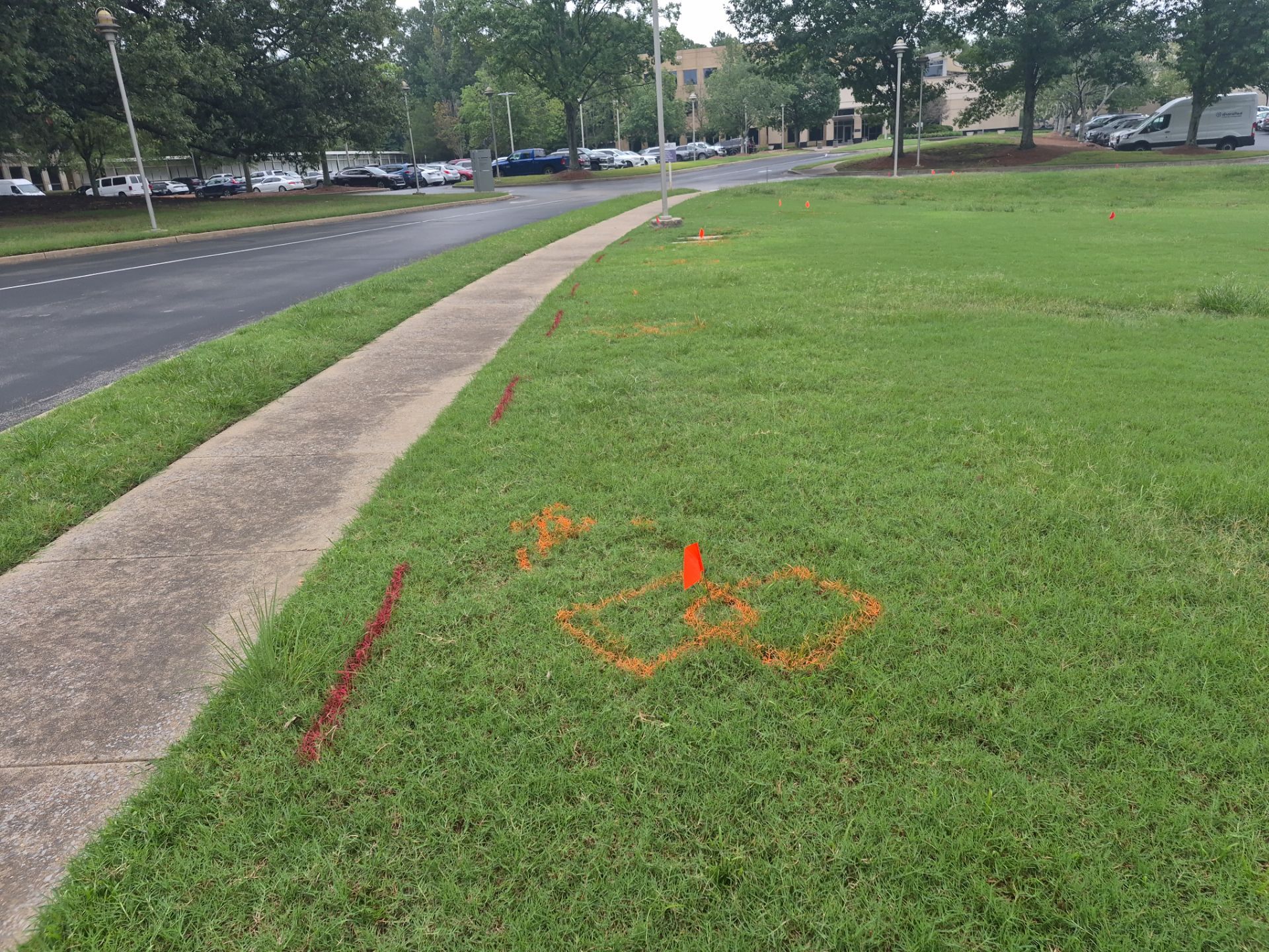 Private Utility Locating and Marking for Collierville Commercial Campus by Alsip Locating Service, LLC