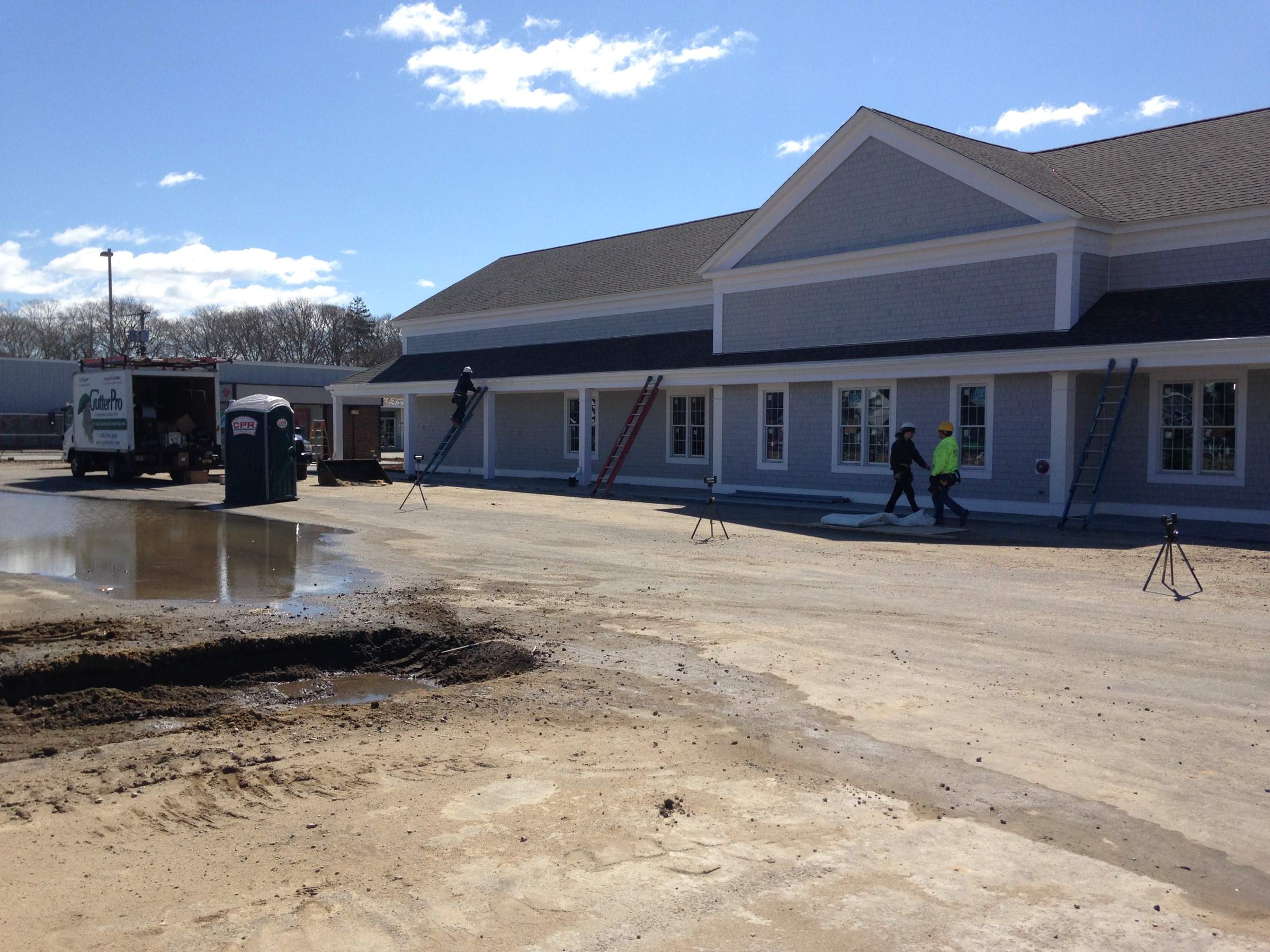 Gutter Pro on the job in Falmouth, MA by Gutter Pro Enterprises