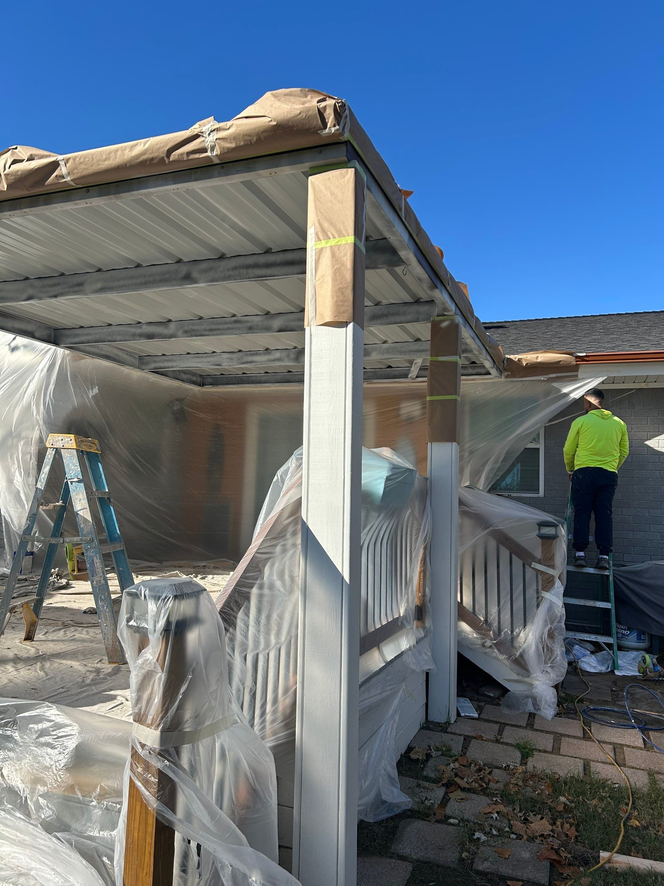 Exterior Painting on Patio Tuttle Ok by 5Coat Roofing & Construction