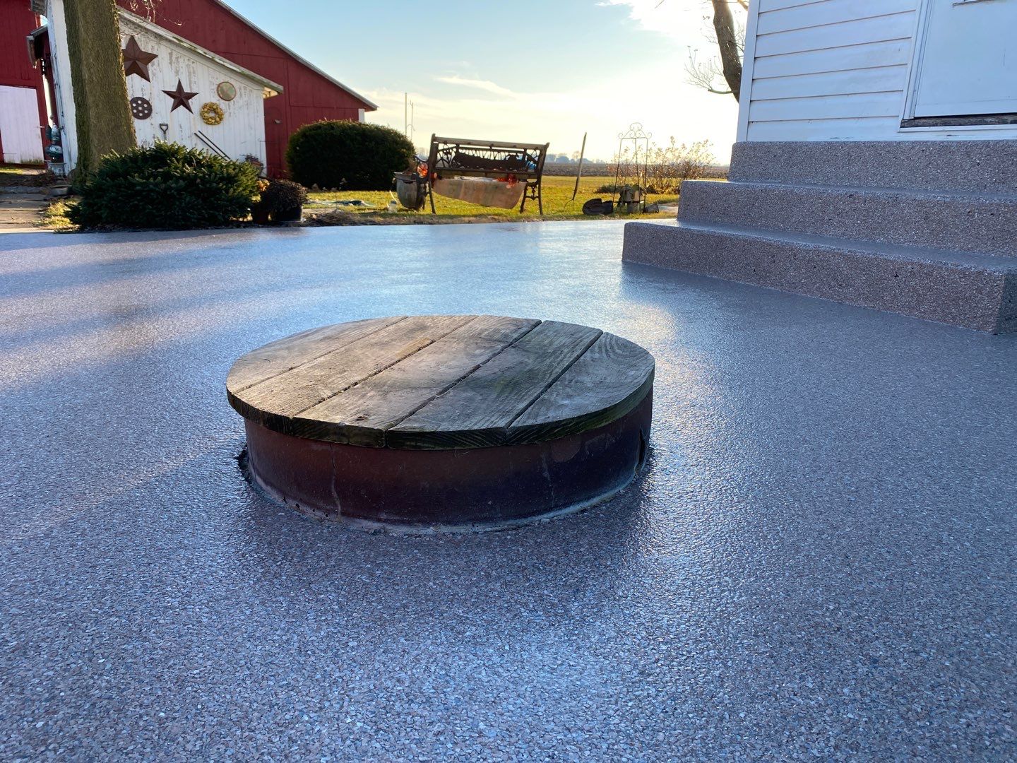 Patio Repair using Fieldstone by Your1DayFloor.com