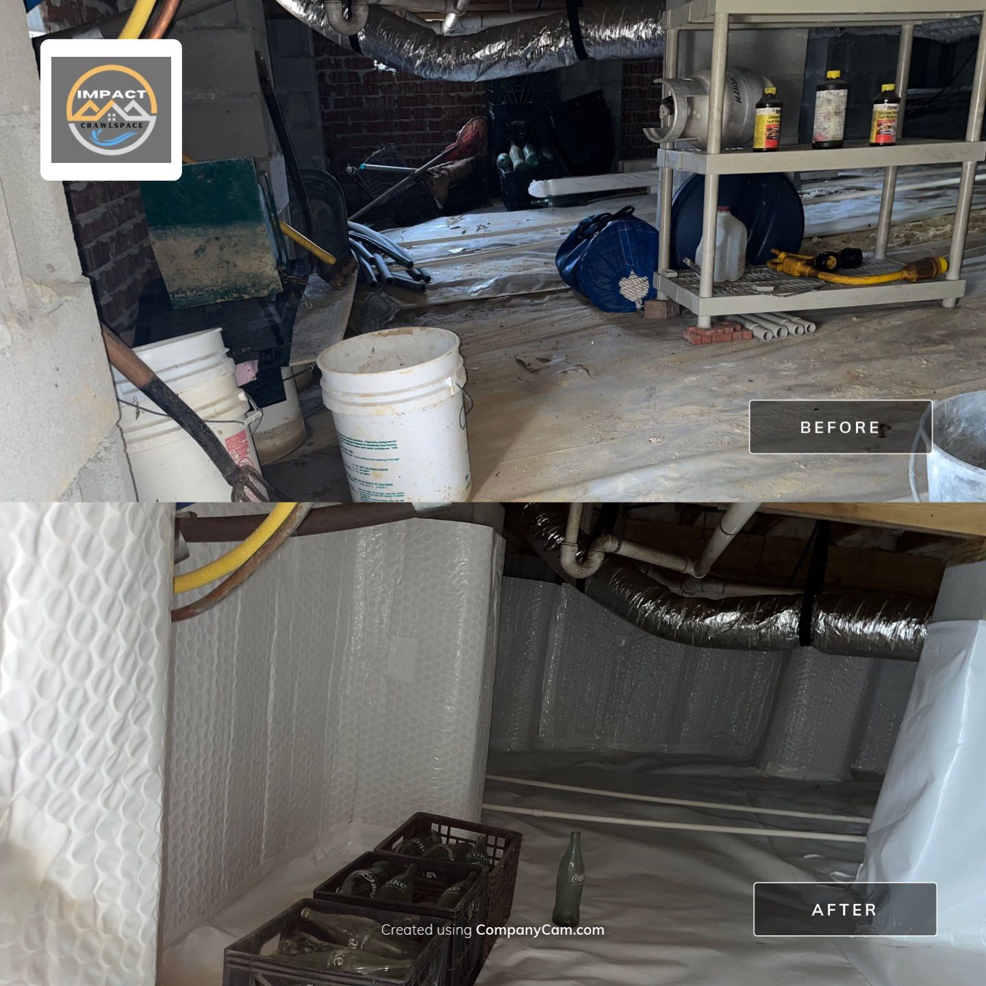 Impact Choice Encapsulation with French Drain, Mold Removal, and Crawlspace Door by Impact Crawlspace