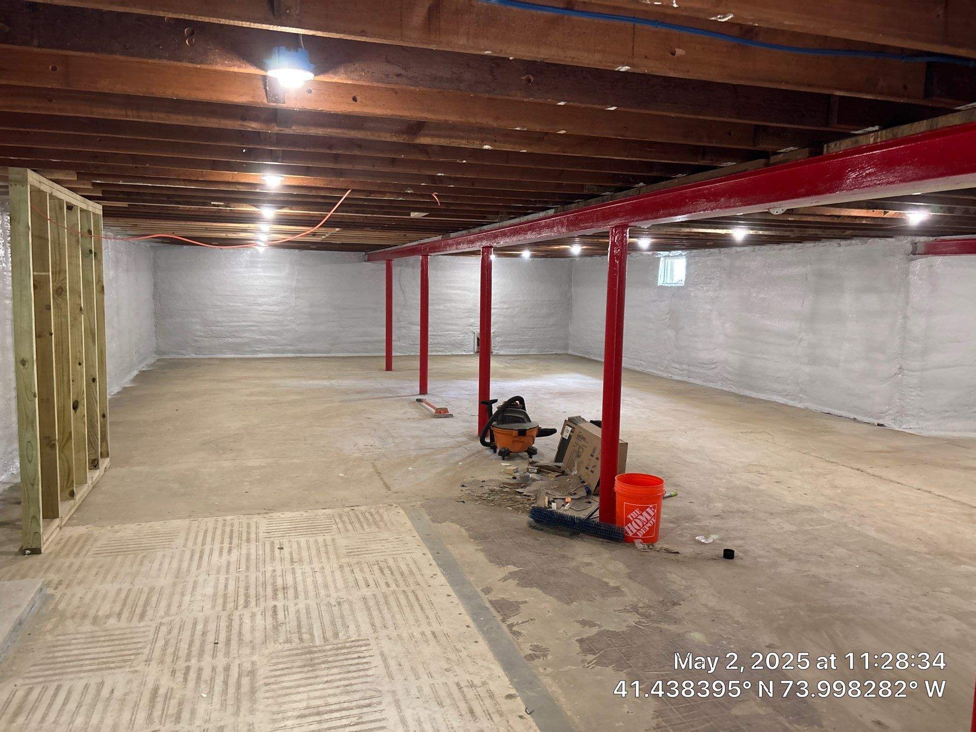 Attic Insulation using open cell spray foam by NYS Foam & Energy