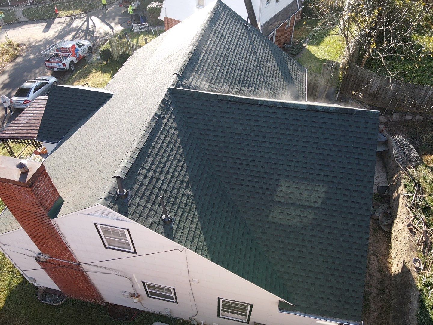 Residential Roofing Installation using GAF Timberline HDZ Hunter Green by Rainstoppers Roofing