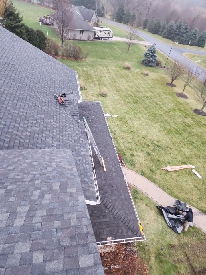 Residential Roof Replacement with GAF HDZ Shingles in Sheboygan, WI by Gellings Roofing and Siding LLC