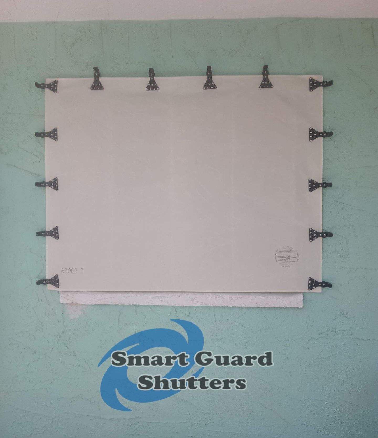 Hurricane Fabric in White by Smart Guard Shutters