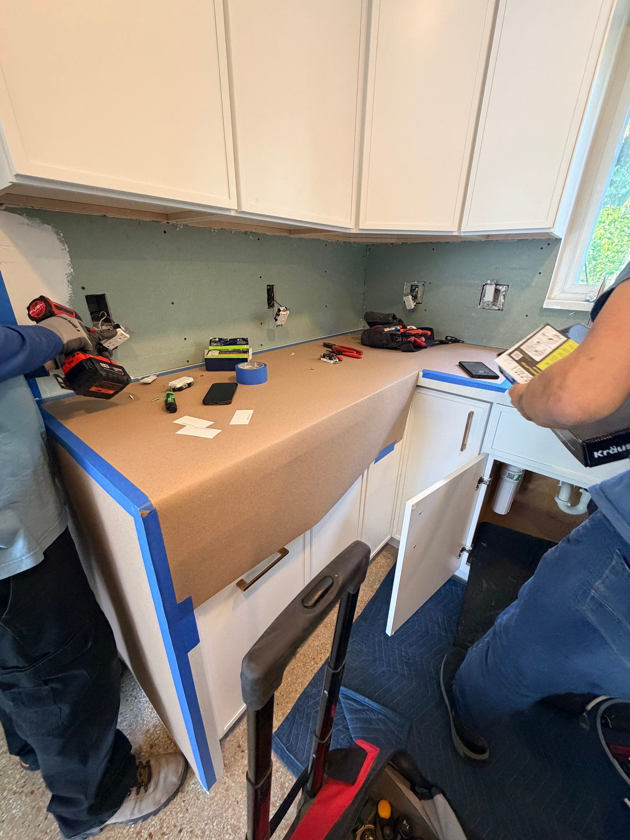 Blue Backsplash - Delray Beach by Hevi Tile