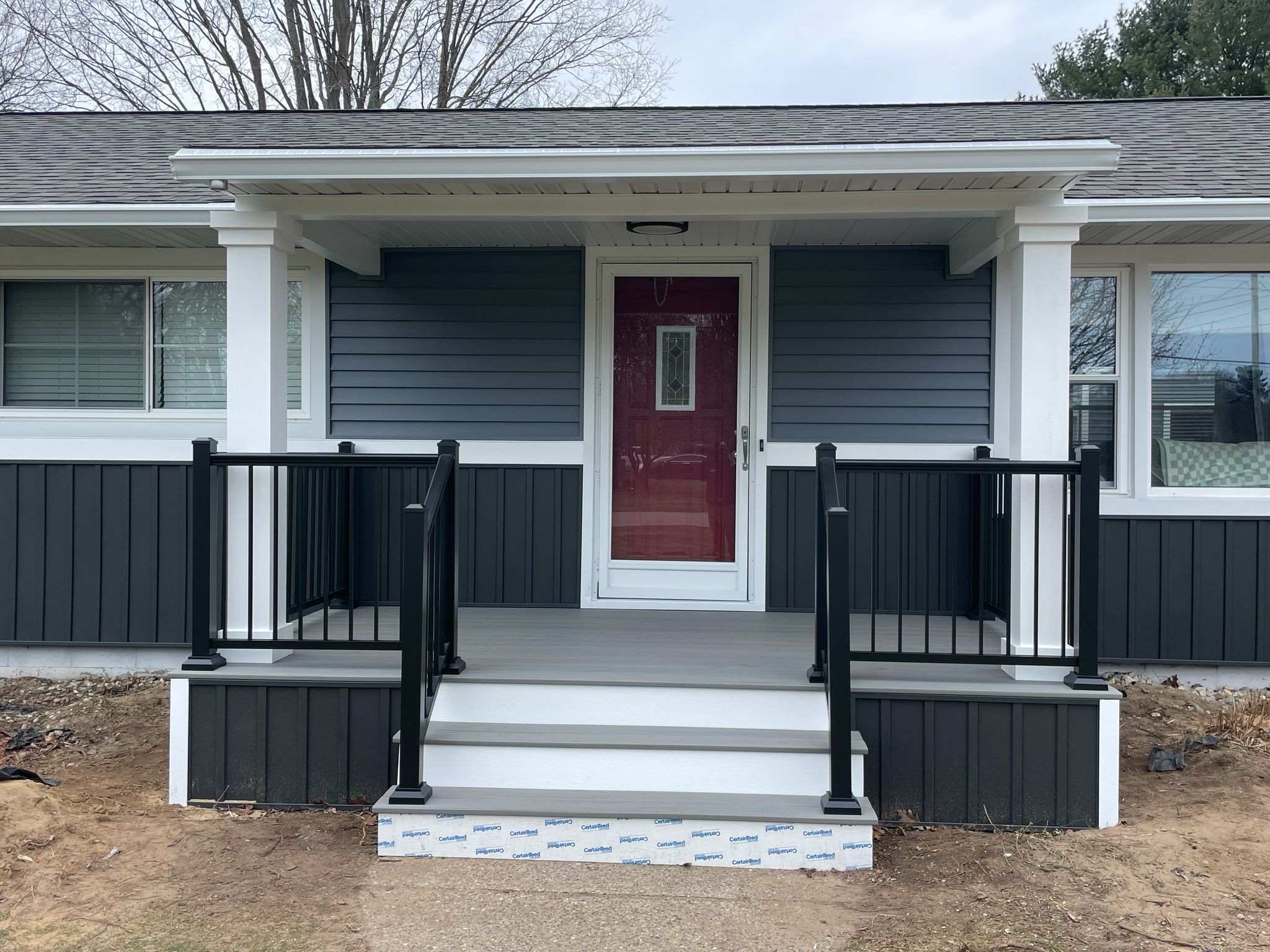 Siding, Front and Back Porch  by Avalon Roofing and Exteriors