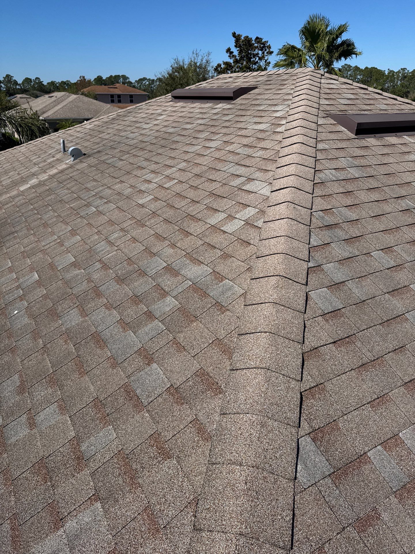 Complete Residential Roof Replacement in Port Orange Featuring Burnt Hickory Shingles by Pinnacle Roofing Group