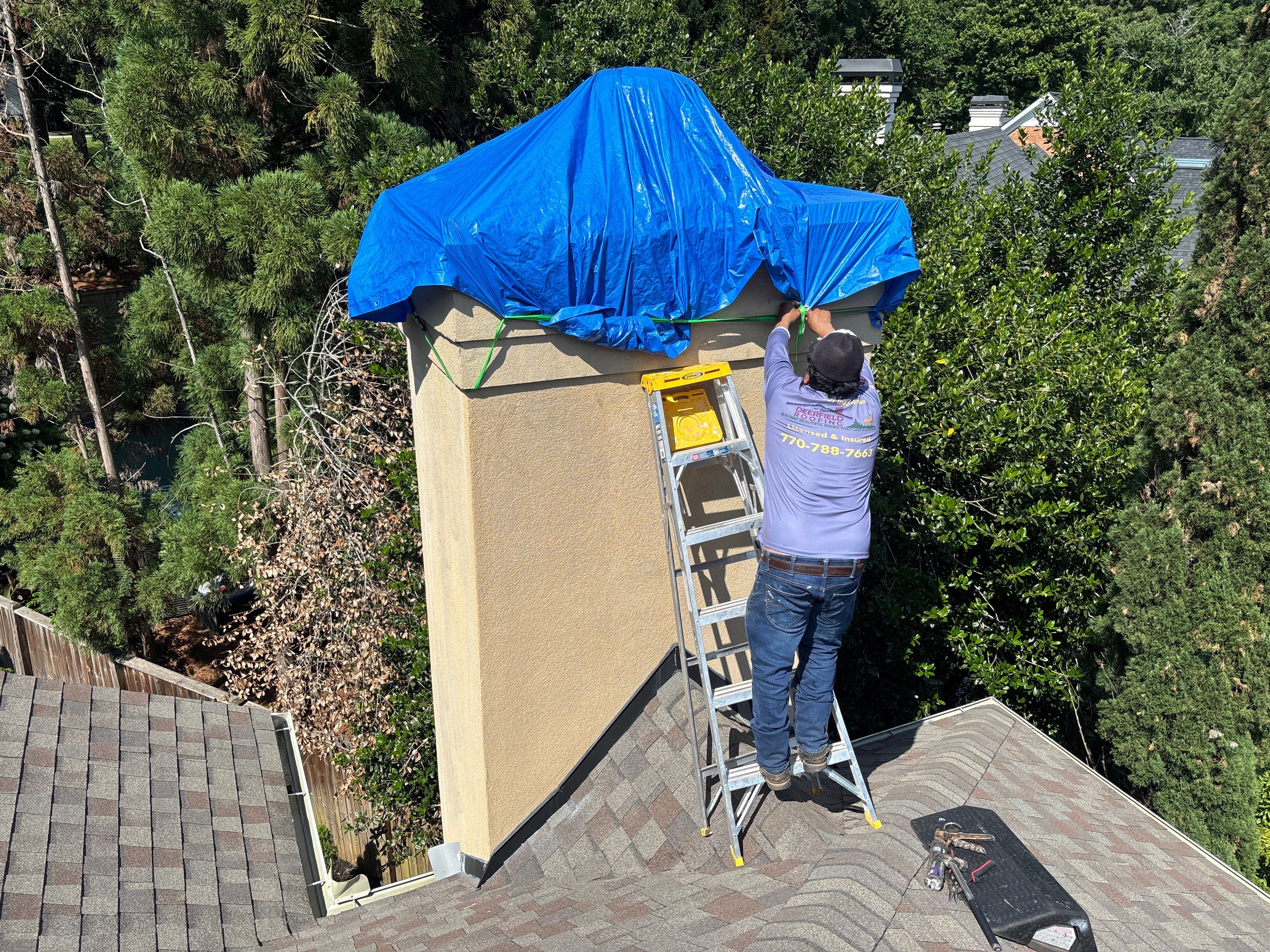 Replace Chimney cap by Deerfield Roofing LLC