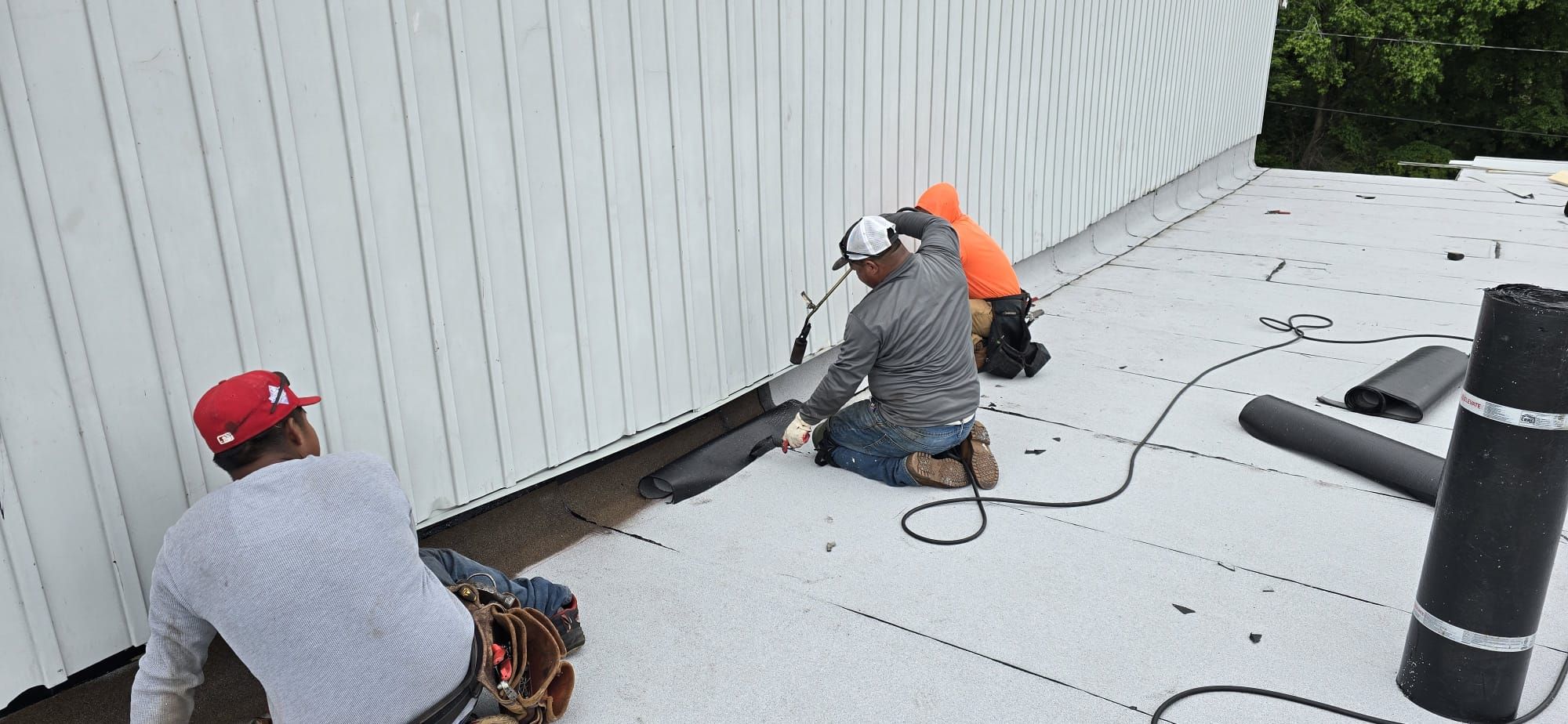 Roof Installation using Silicone APP Elevate Coating by ExteriorPros