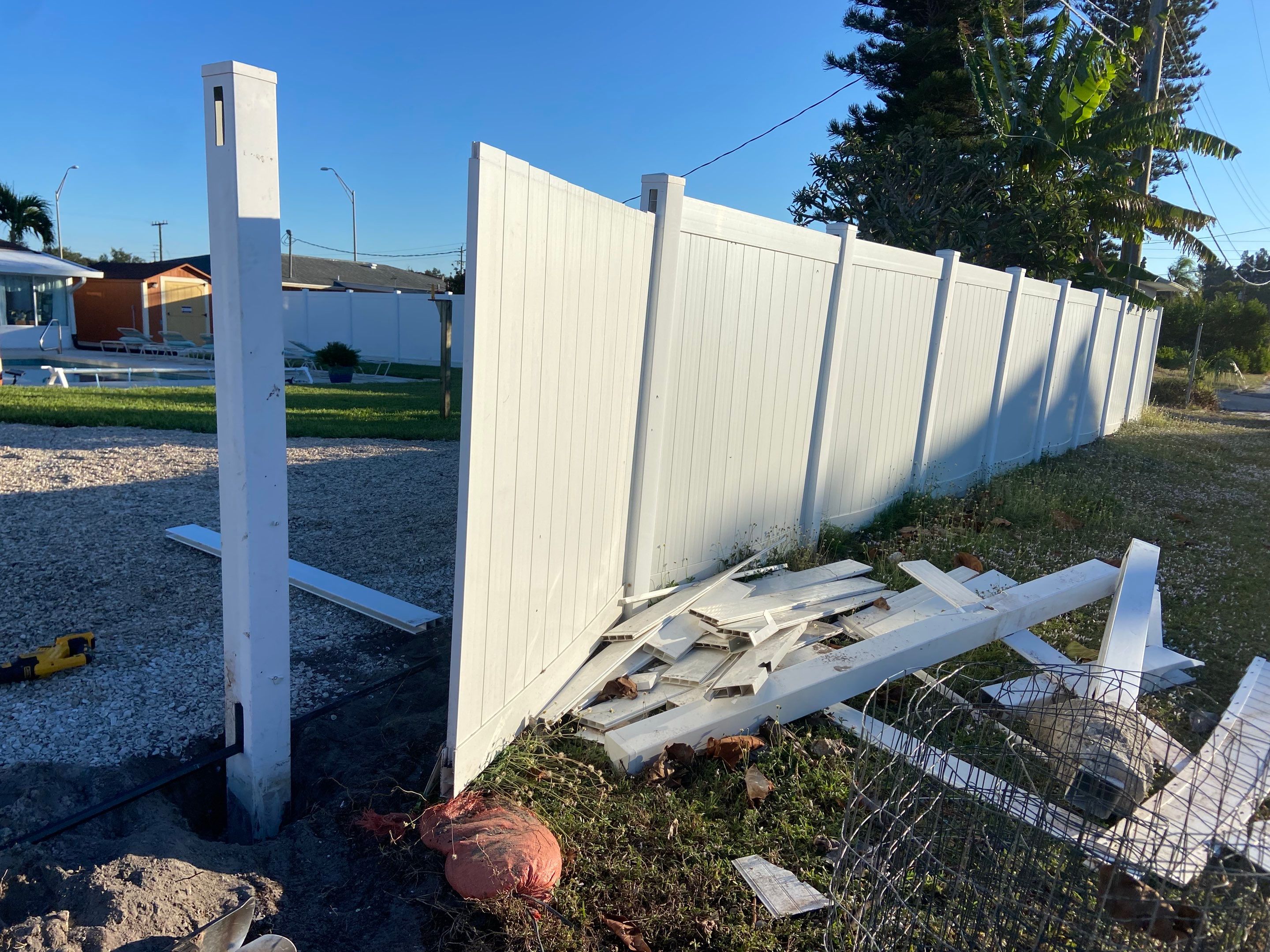Bradenton FL 6 ft. Tall White Vinyl Privacy Fence  by Asap fence and gates, LLC