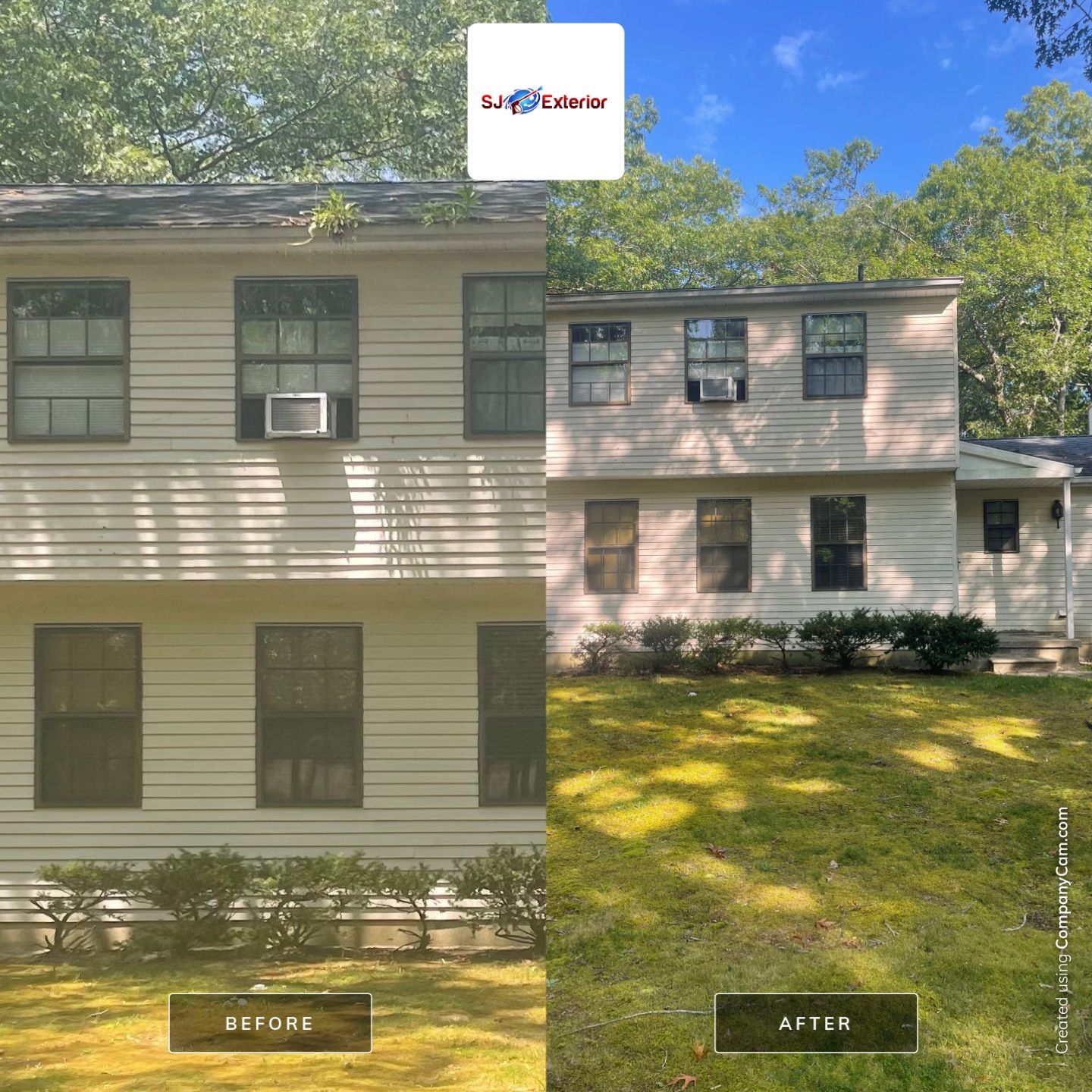 Residential Cleaning using Carbon Fiber Polls & Blower by SJ Exterior