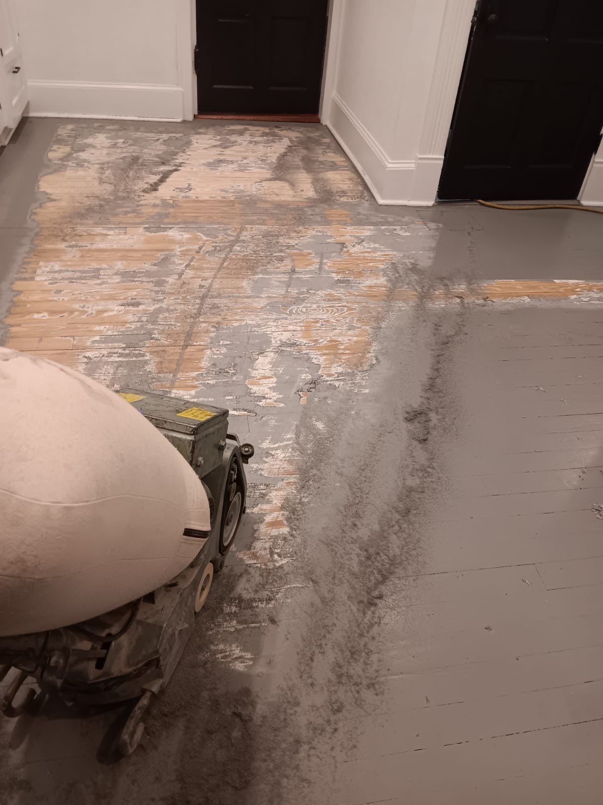 We restored this painted heart pine! by Footprints Floors of East Atlanta