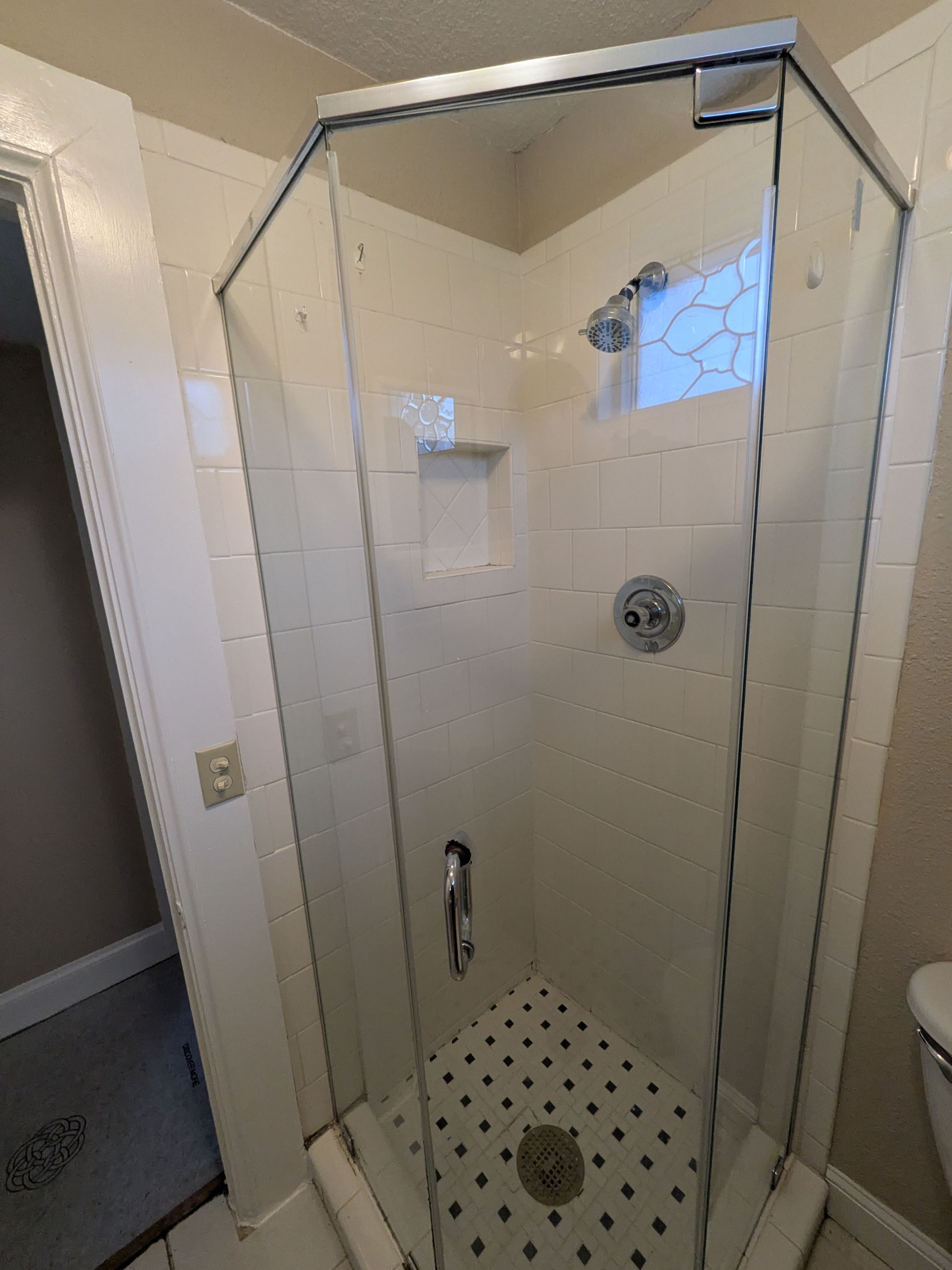Neo-Angle Shower Project in Bentonville, AR by Ozark Home Pros