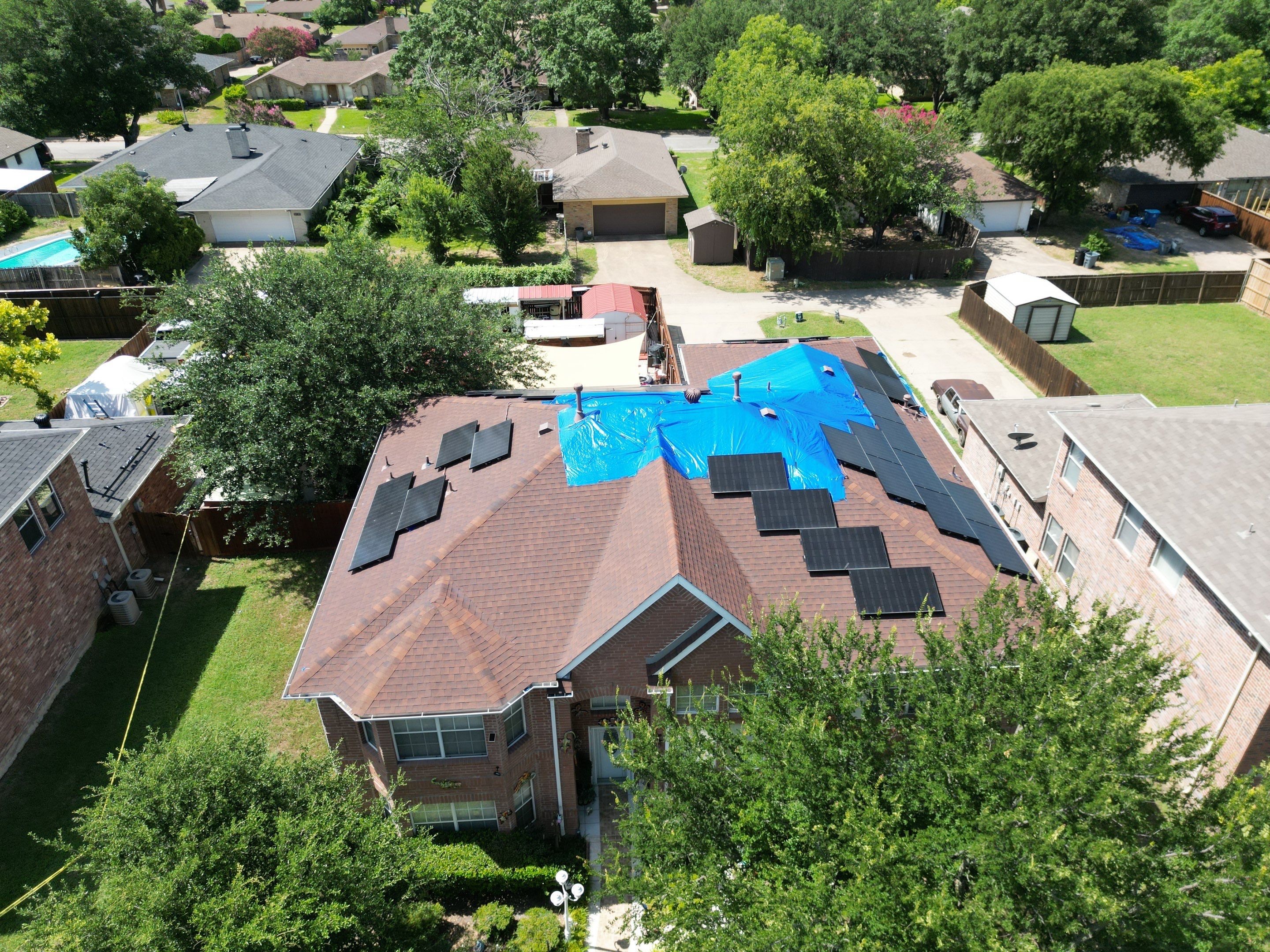 Tarps Dallas  using TARP BLUE by V General Contractors 