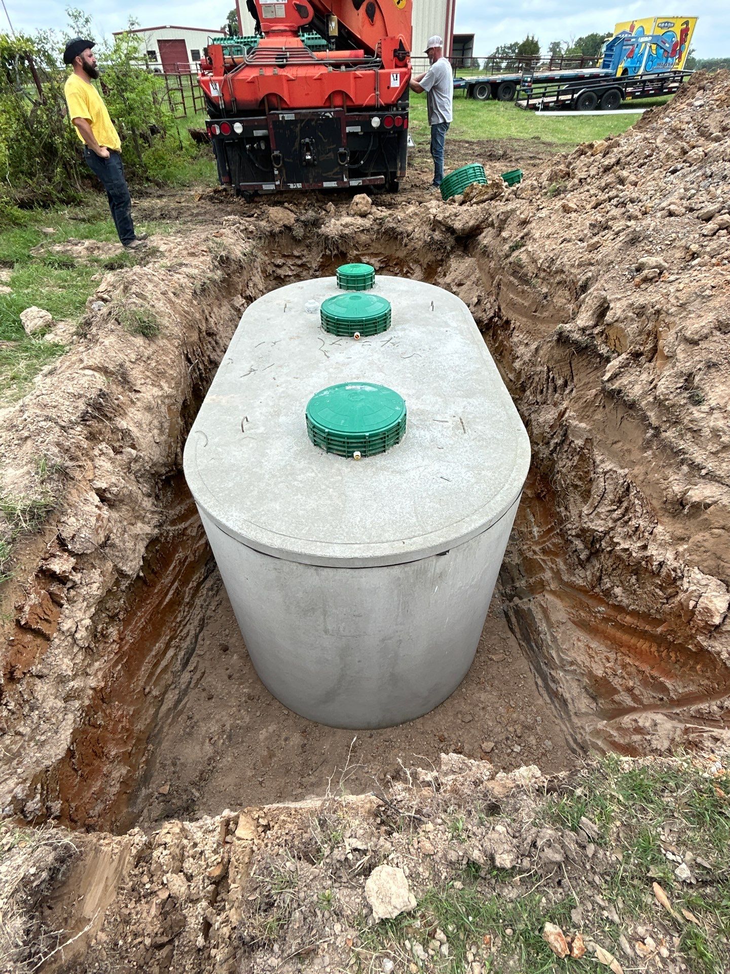 Septic Install Project in Eustace by Rub-A-Dub Plumbing