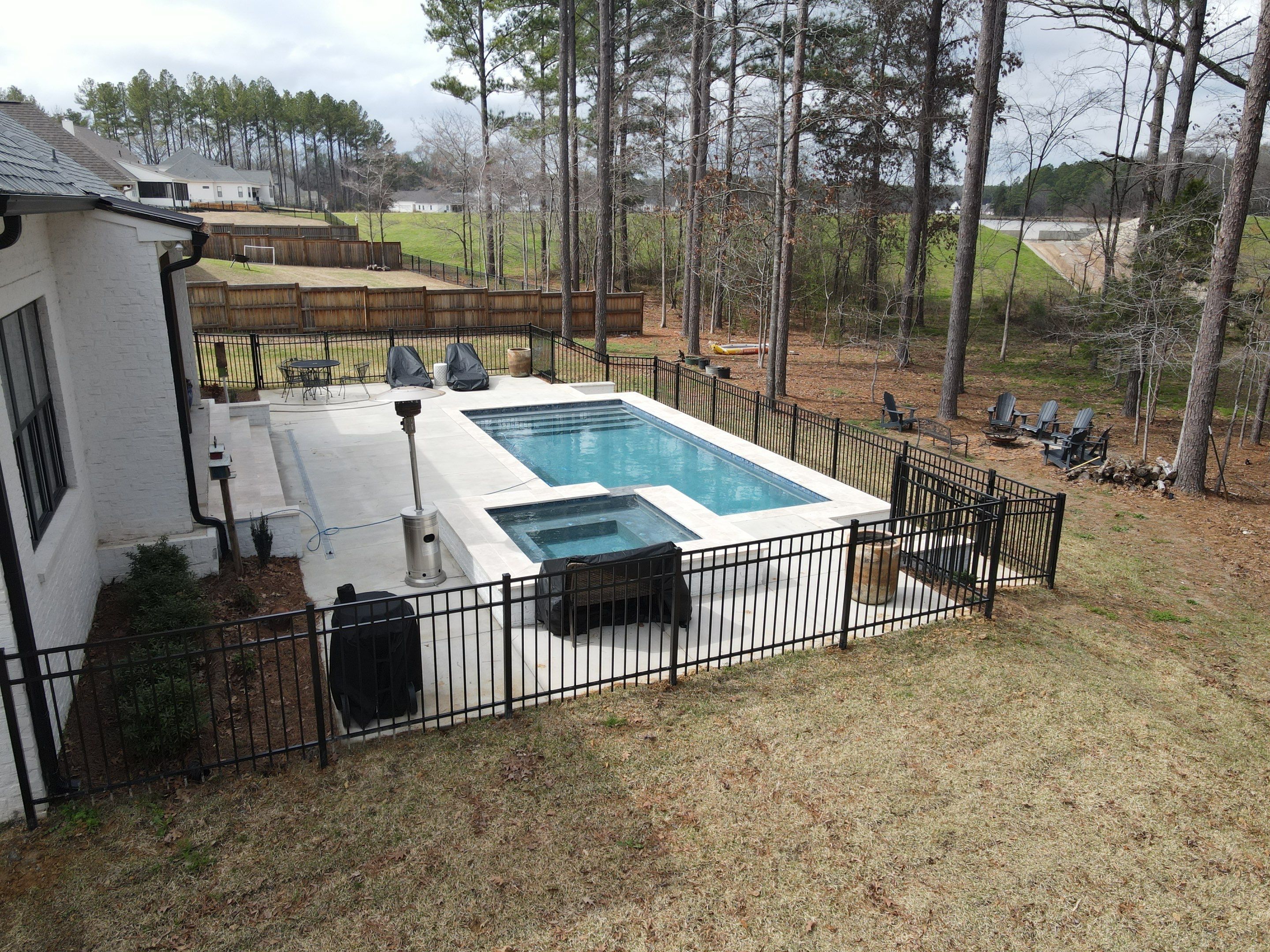 4' Black Flat Top Aluminum by Roberson Construction LLC