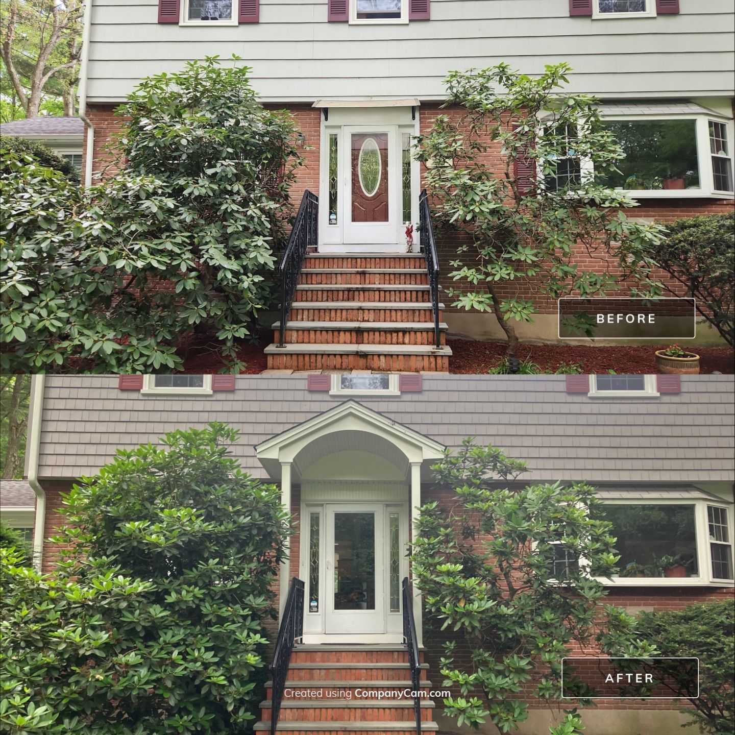 Beautiful Portico Addition by DiGiorgi Roofing and Siding Inc