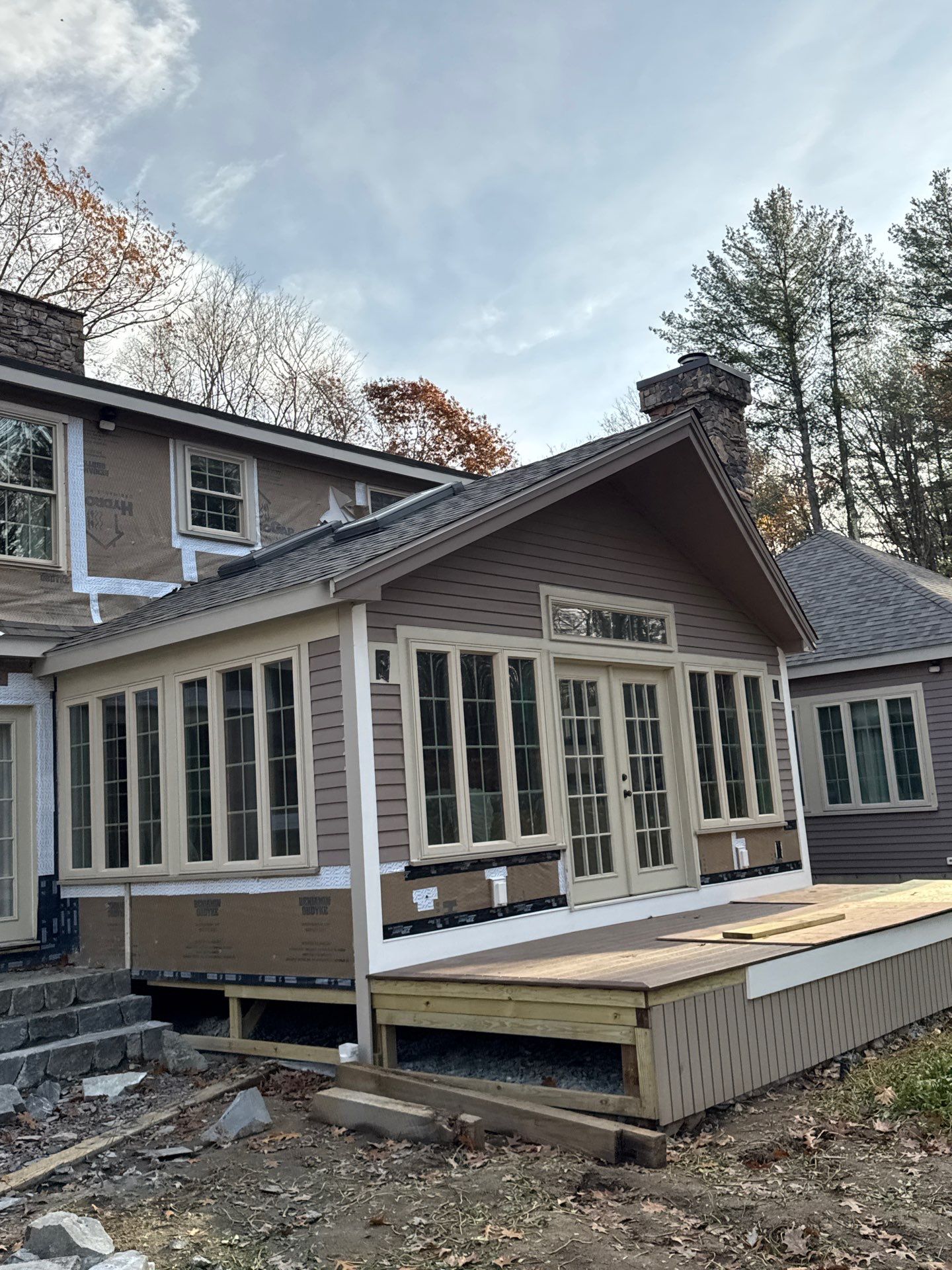 Complete House & Barn Roof with 13 Skylight Reflashing + EPDM Repairs by Mighty Dog Roofing of Greater Middlesex County