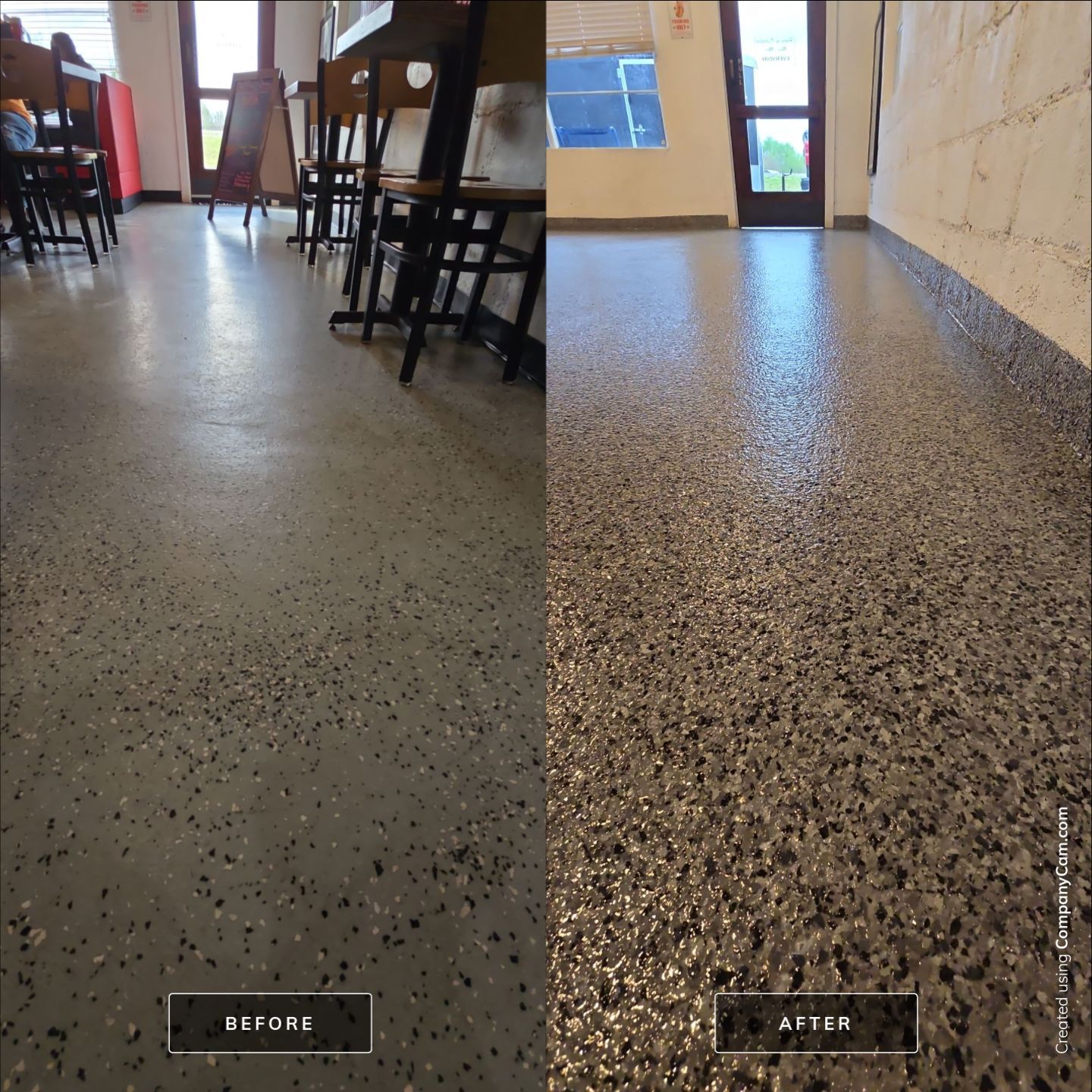 Check it out! Steelwheel Corner gets a new floor! by Elite Floor Solutions