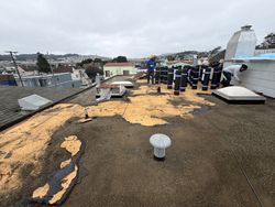 Before: roof condition prior to Alpha Eagle Roofing's work in San Francisco, CA