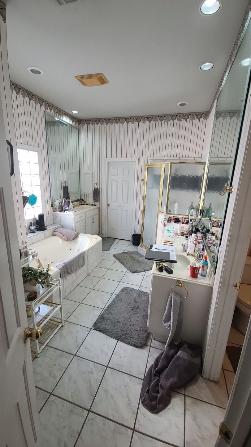 Stone Oak Master Bathroom Remodel with Walk-In Shower and Custom Vanity by Legacy Bath and Kitchen
