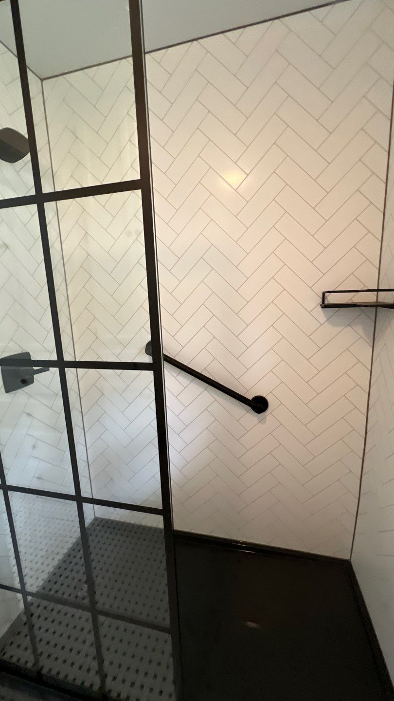 Bulverde Black & White Bathroom Update by Legacy Bath and Kitchen 