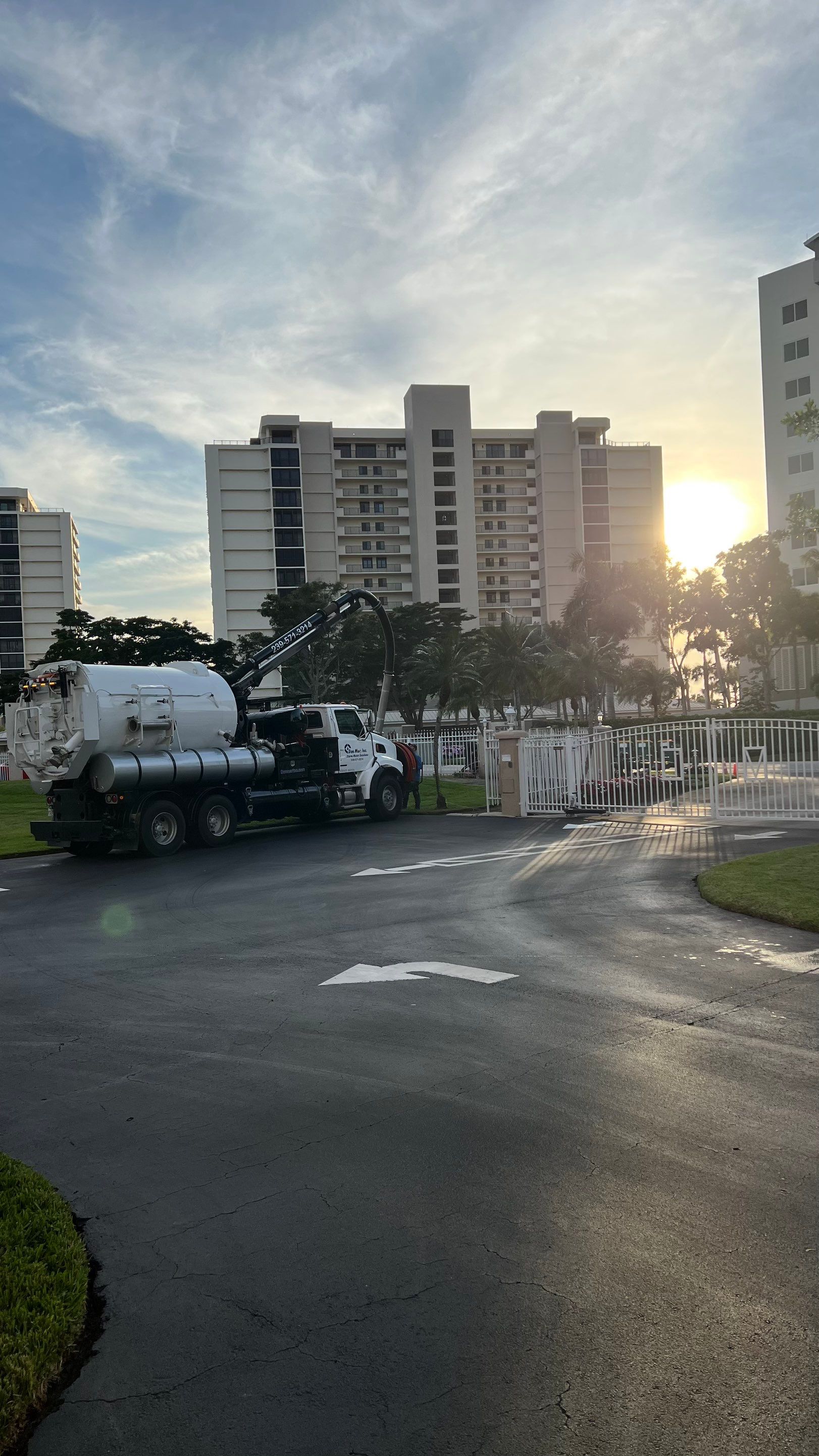 Condo Storm Water System Cleaning and Maintenance From Hurricane Ian by APS Power & Water