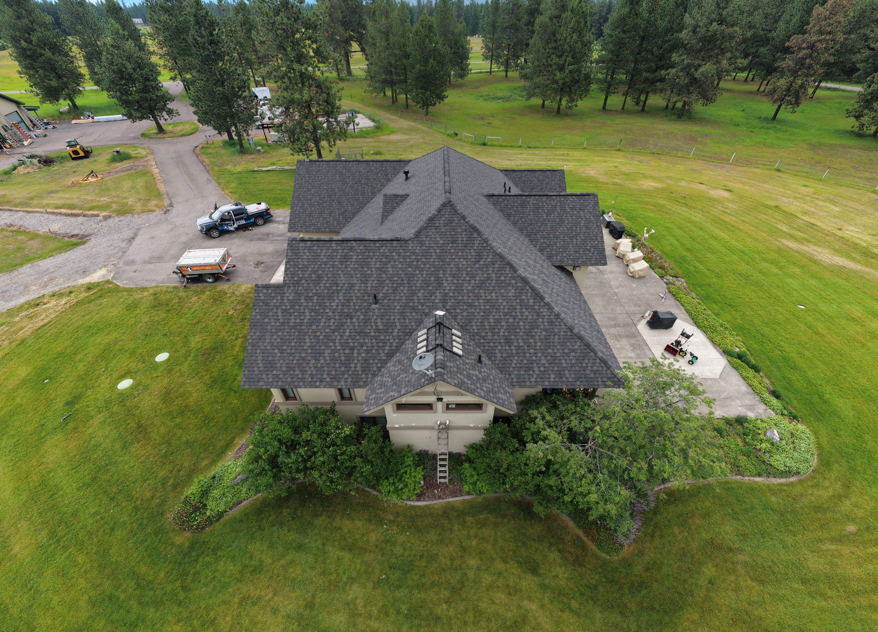 Roof Replacement using GAF Timberline HDZ - Midnight Mesa  by Montana Roofing Solutions