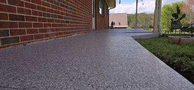 Back Patio using Creekbed