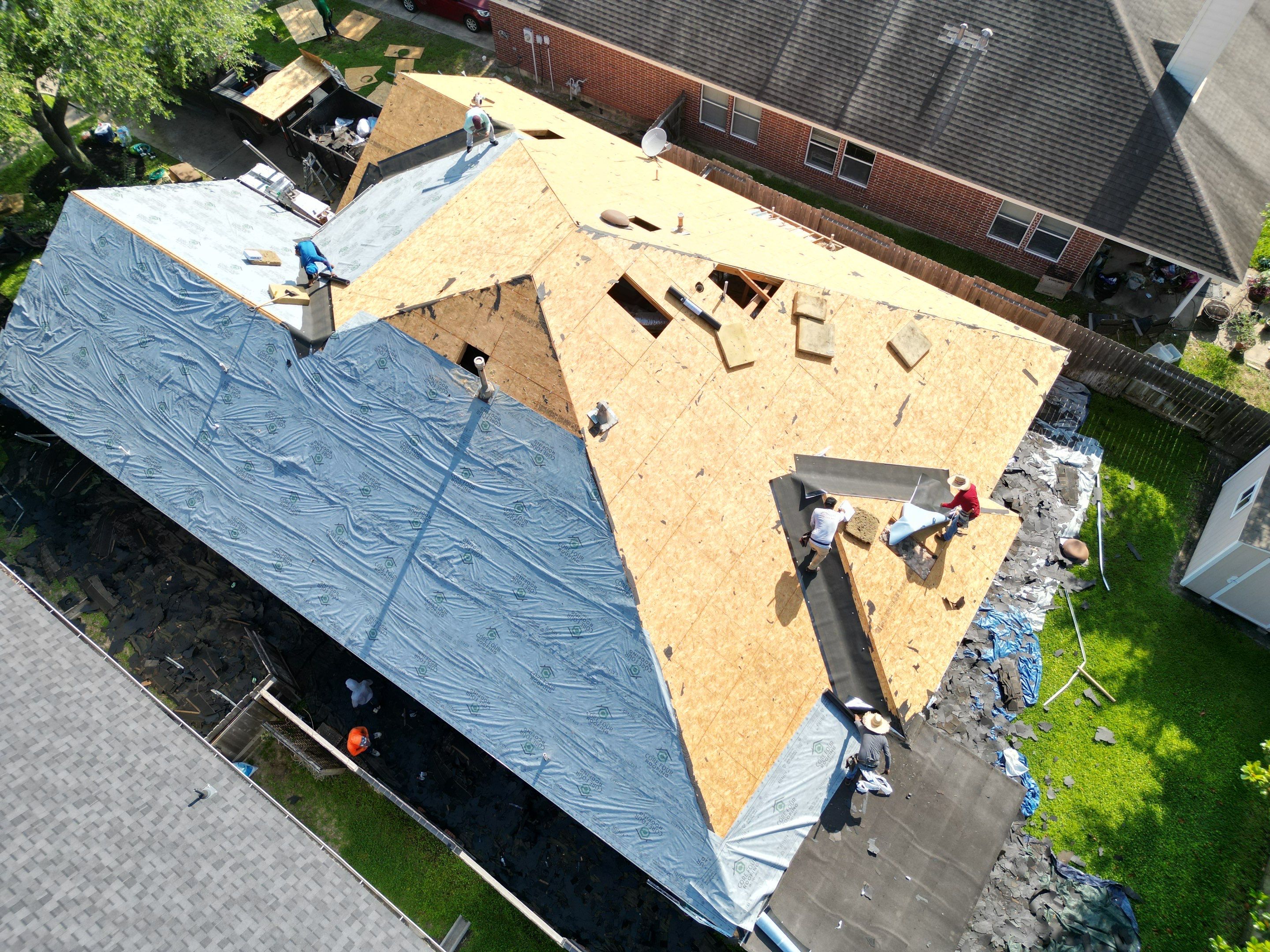 Residential Roofing Installation using IKO Dynasty by Core Four Roofing