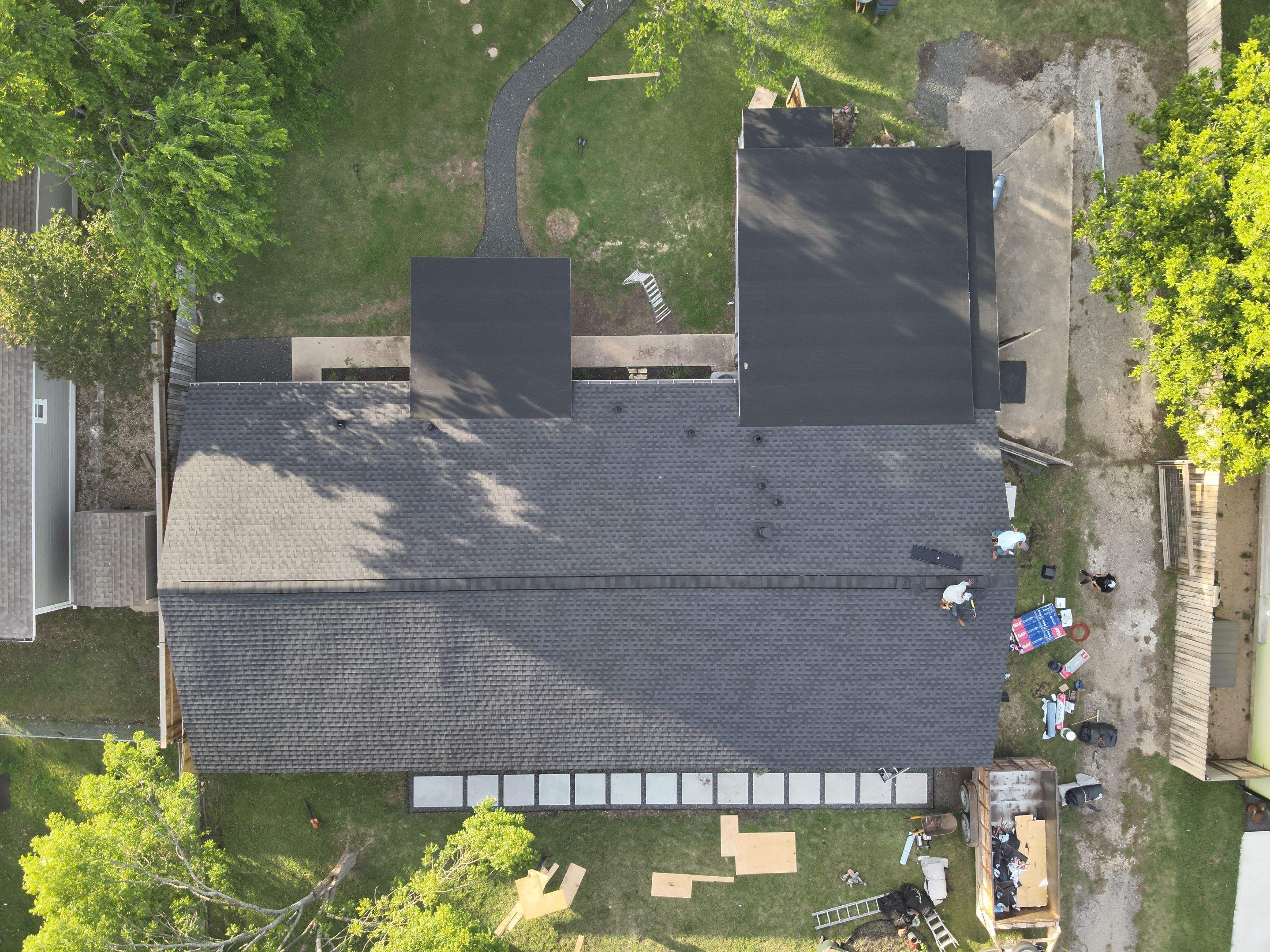 Residential Roof Replacement using GAF - HDZ - Charcoal by Action Exteriors Austin