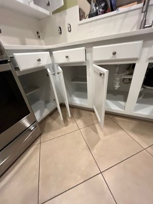 Cabinet Painting - wood to white