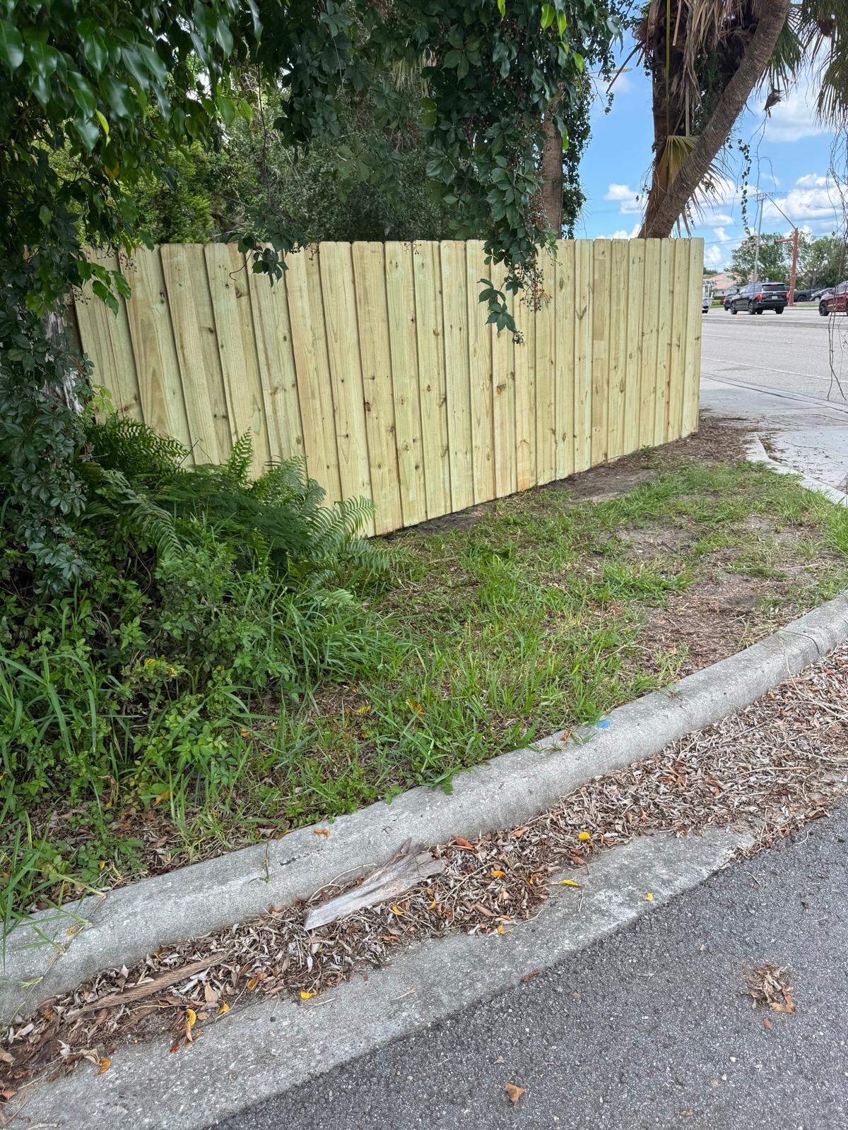 Pressure-Treated Wood Privacy Fence Installation in Sarasota by True Fence LLC