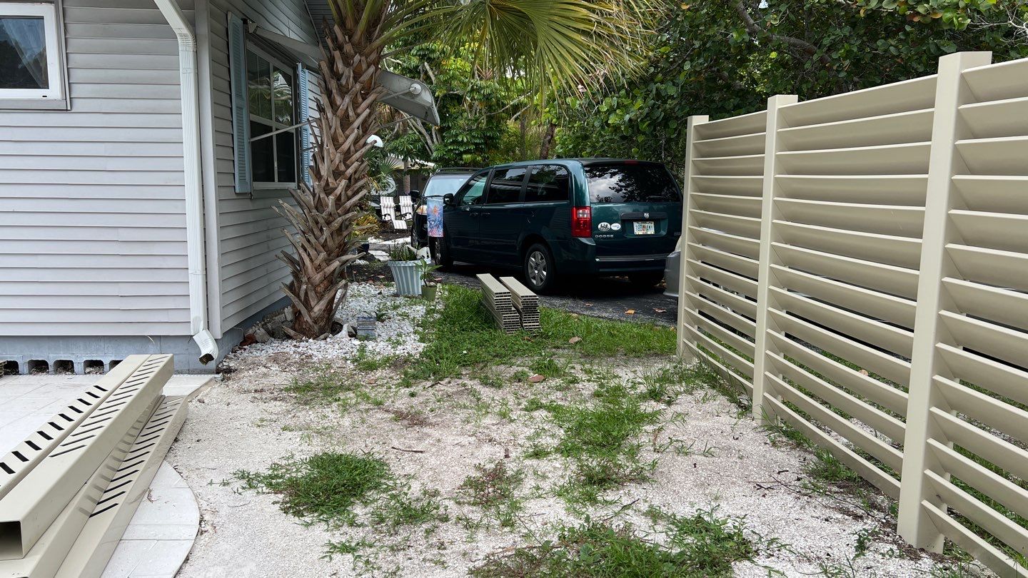 Sarasota, FL 6ft. Tall White Louvered Vinyl Privacy Fence by Asap fence and gates, LLC