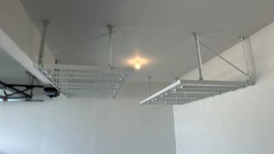Kendel O. added overhead racks to their garage 