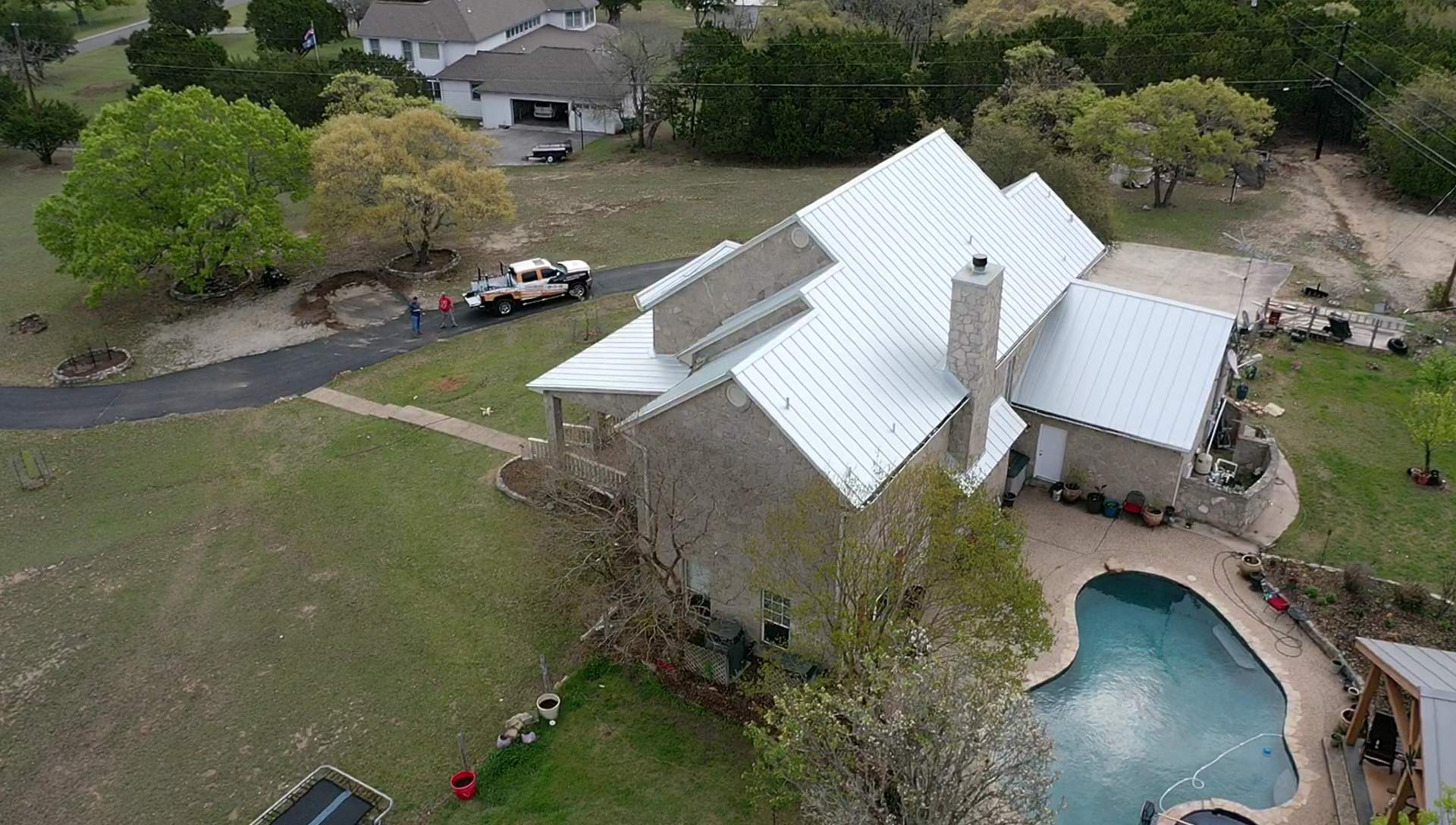 Residential Metal Roof Installation using McElroy Metal by Premier Roofing and Contracting