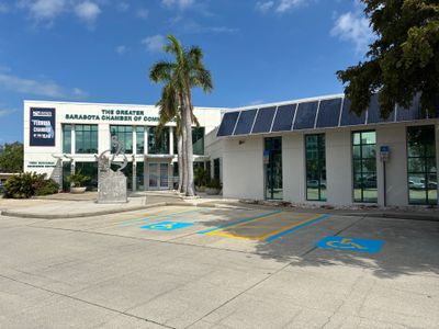 Line Striping and Concrete Pothole Repair at the Sarasota Chamber of Commerce
