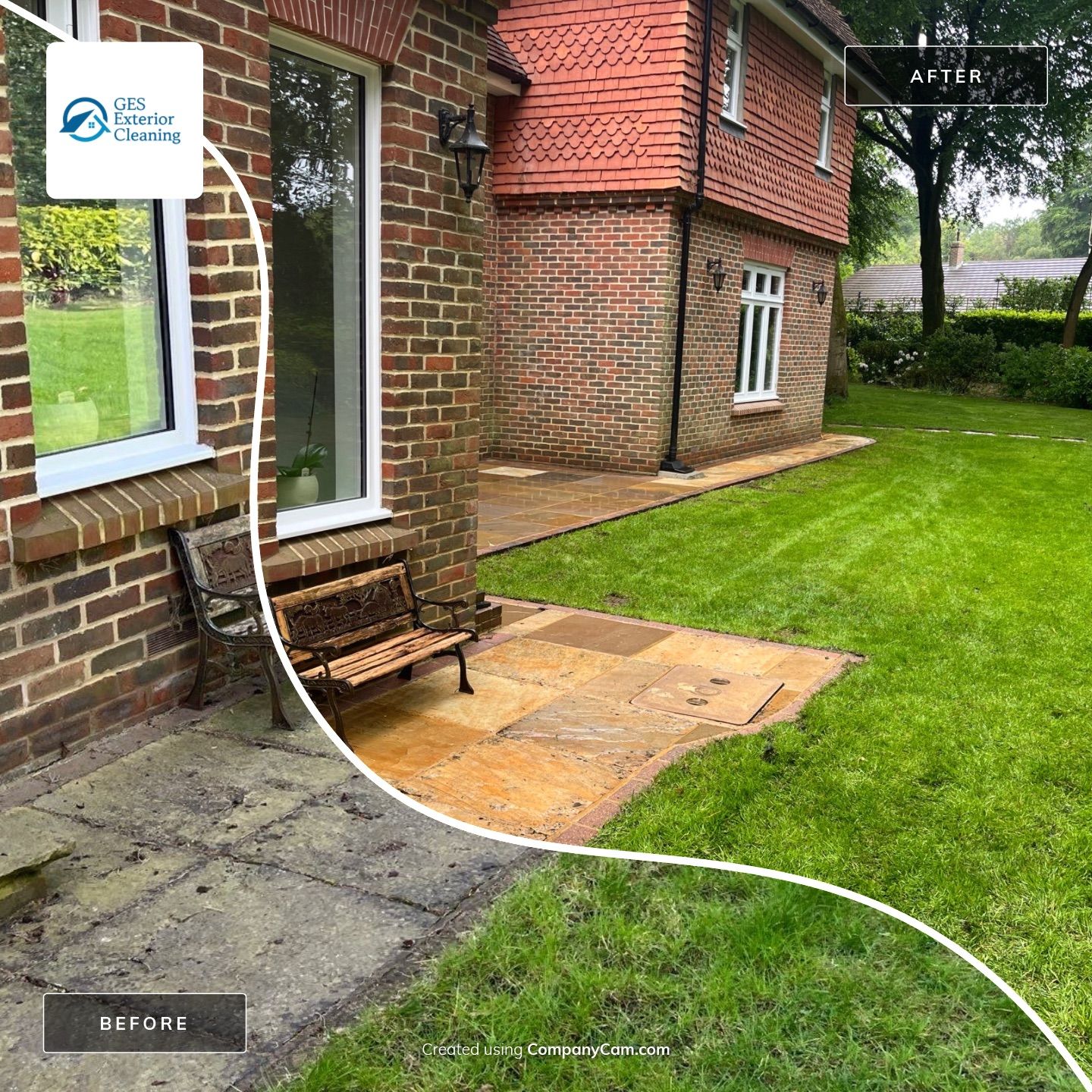 Patio Clean using 18inch Whirlaway FSC by Ges Exterior Cleaning ltd