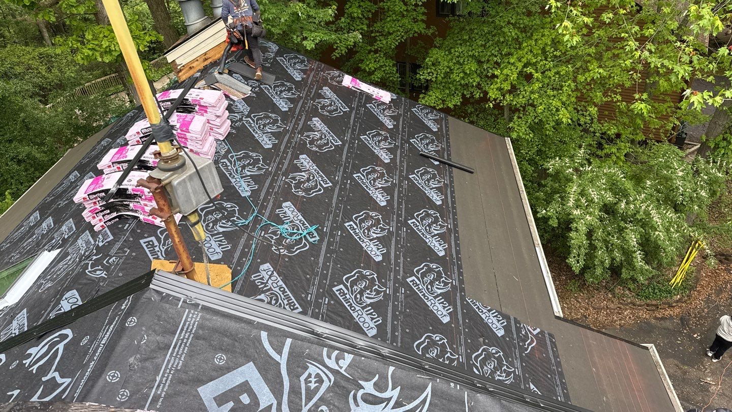 Roof Replacement using Owens Corning Desert Rose by 180 Contractors